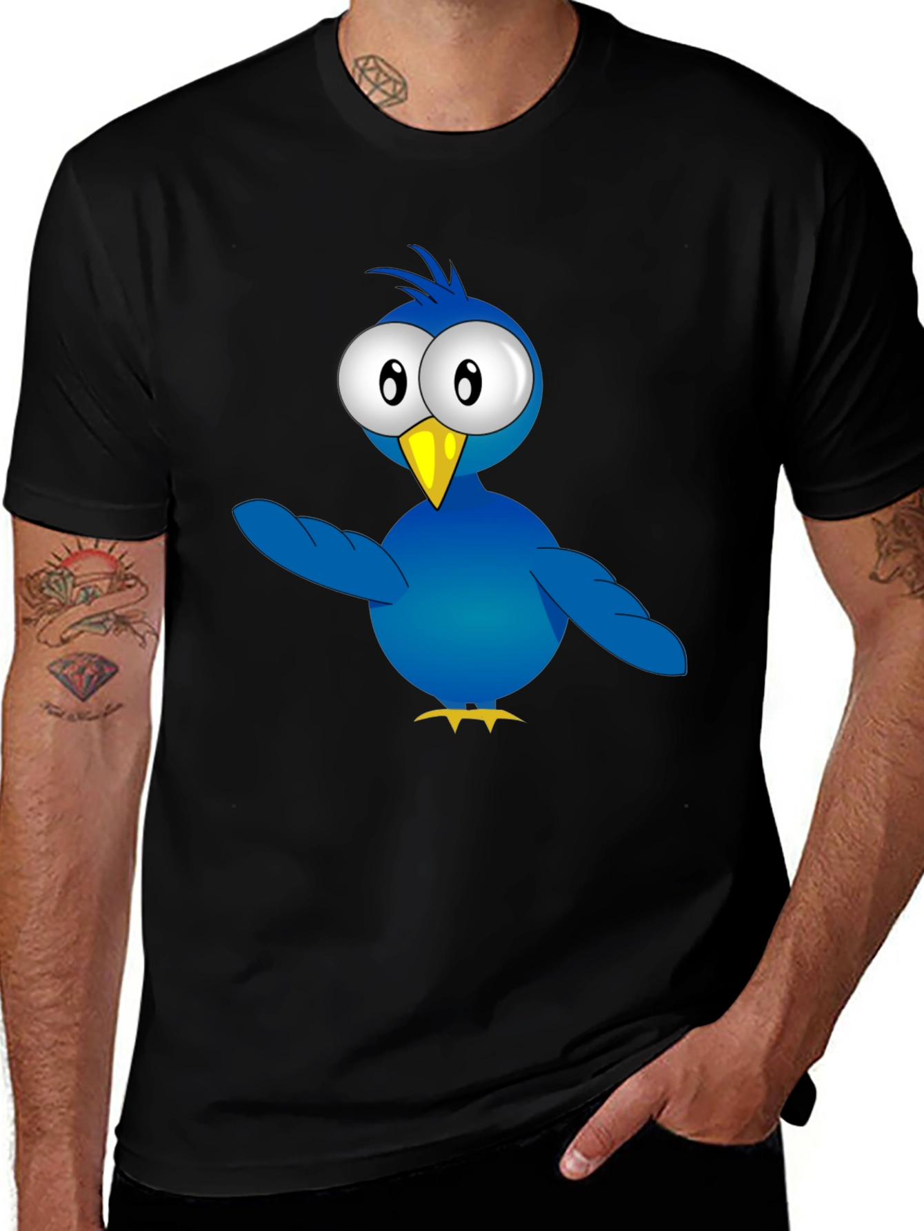 Variant 25 of Cartoon Bird Graphic T-Shirt - Fun & Stylish Casual Wear