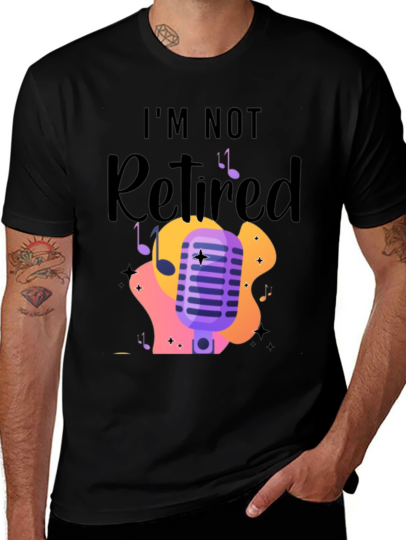 Variant 5 of I'm Not Retired Music Lover T-Shirt