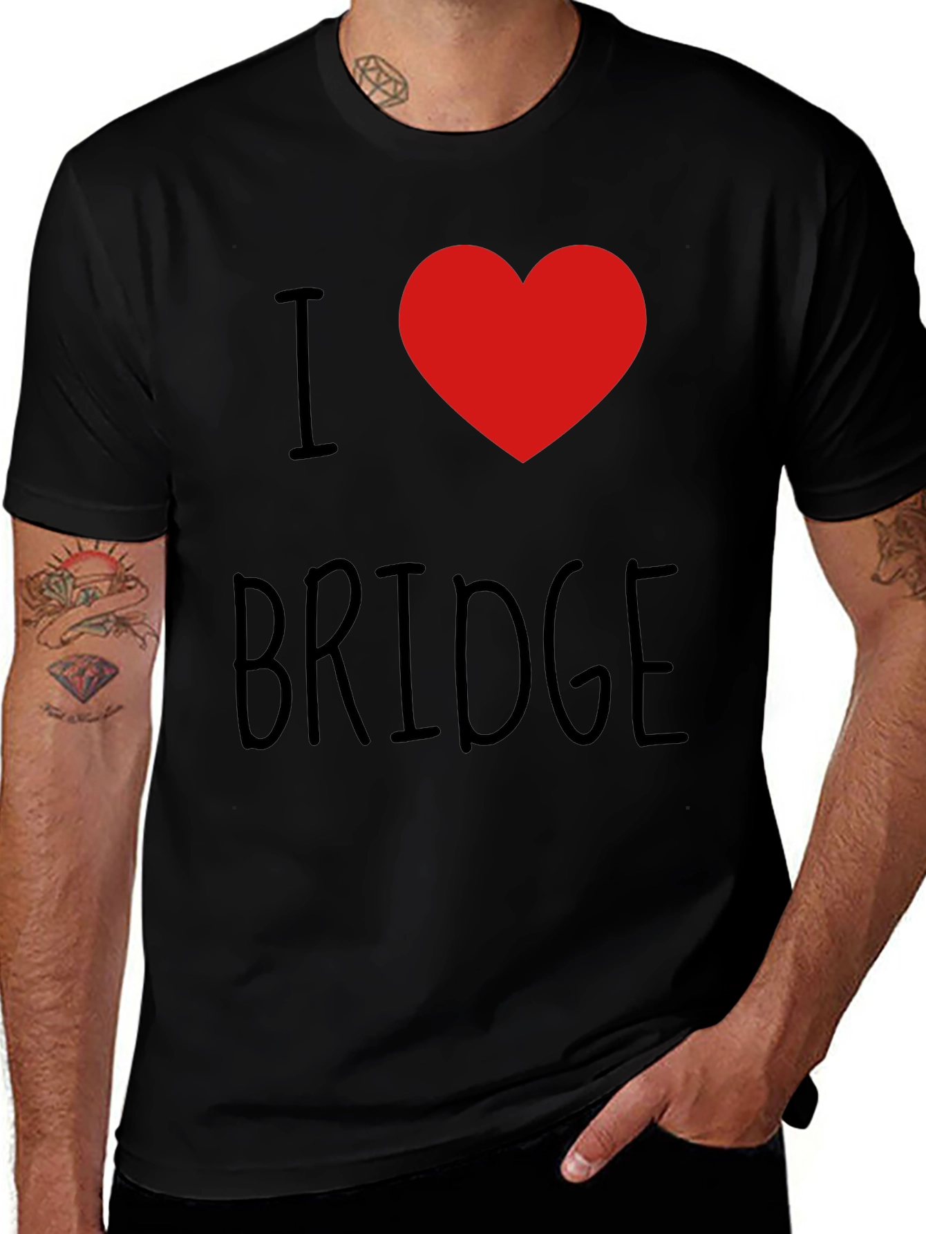 Variant 25 of I Heart Bridge - Men's Graphic Tee