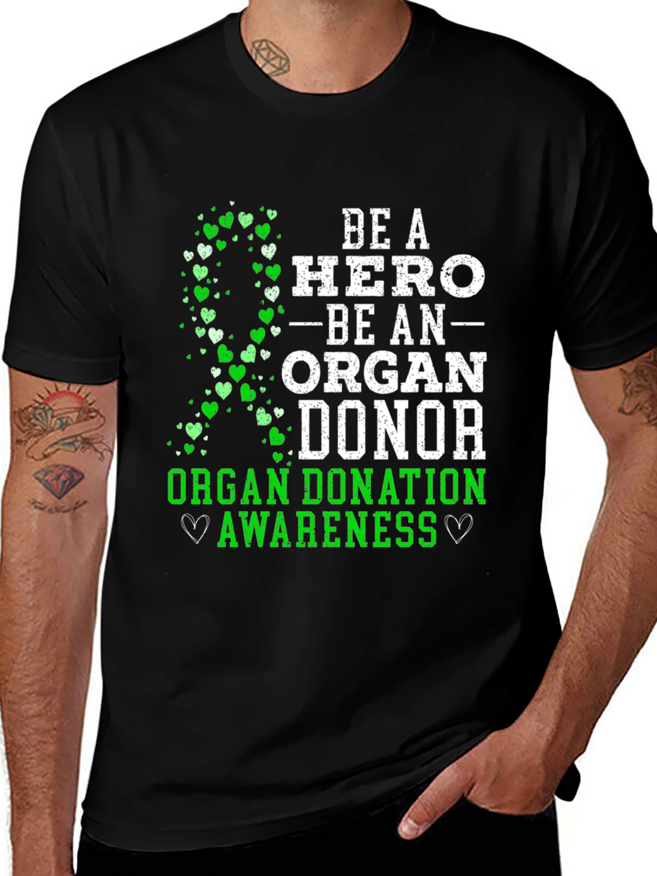 Variant 18 of Organ Donor Awareness T-Shirt - Be A Hero