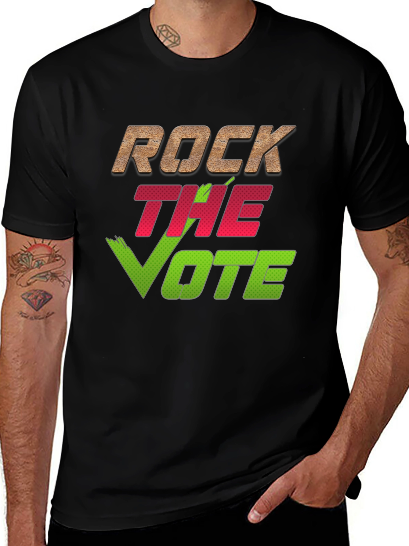 Variant 3 of Rock the Vote Graphic Tee - Political Expression