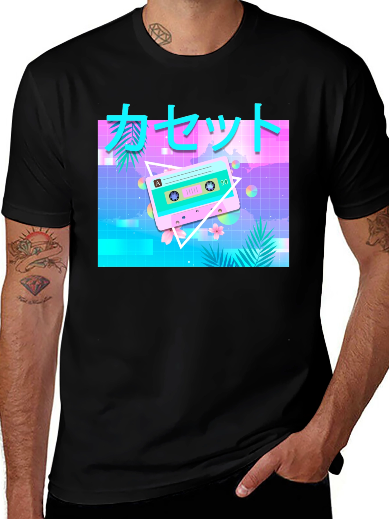 Variant 10 of Retro Cassette Tape Graphic Tee - Vaporwave Aesthetic