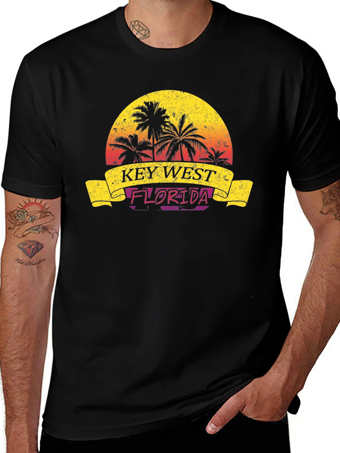 Key West Florida Palm Tree Graphic Tee