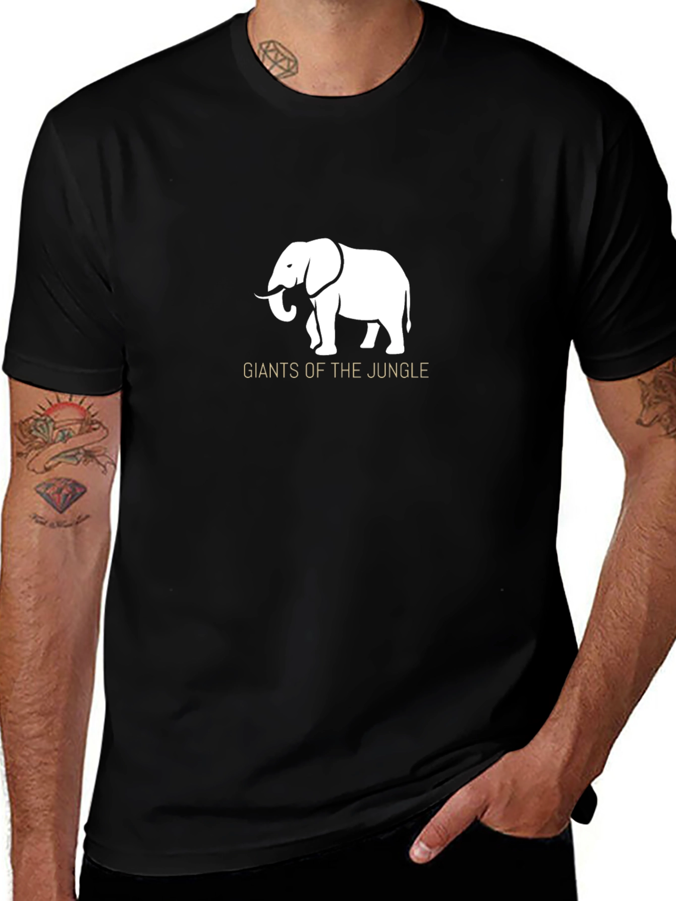 Variant 8 of Giants of the Jungle Elephant Graphic T-Shirt
