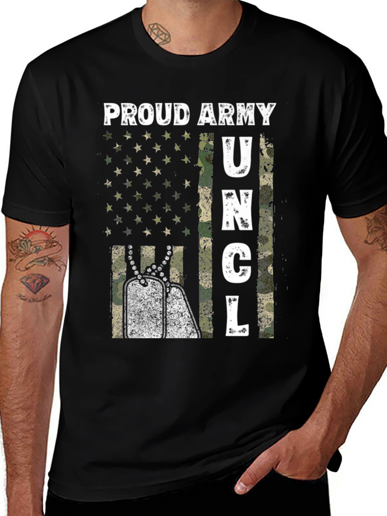 Variant 27 of Proud Army Uncle Graphic T-Shirt