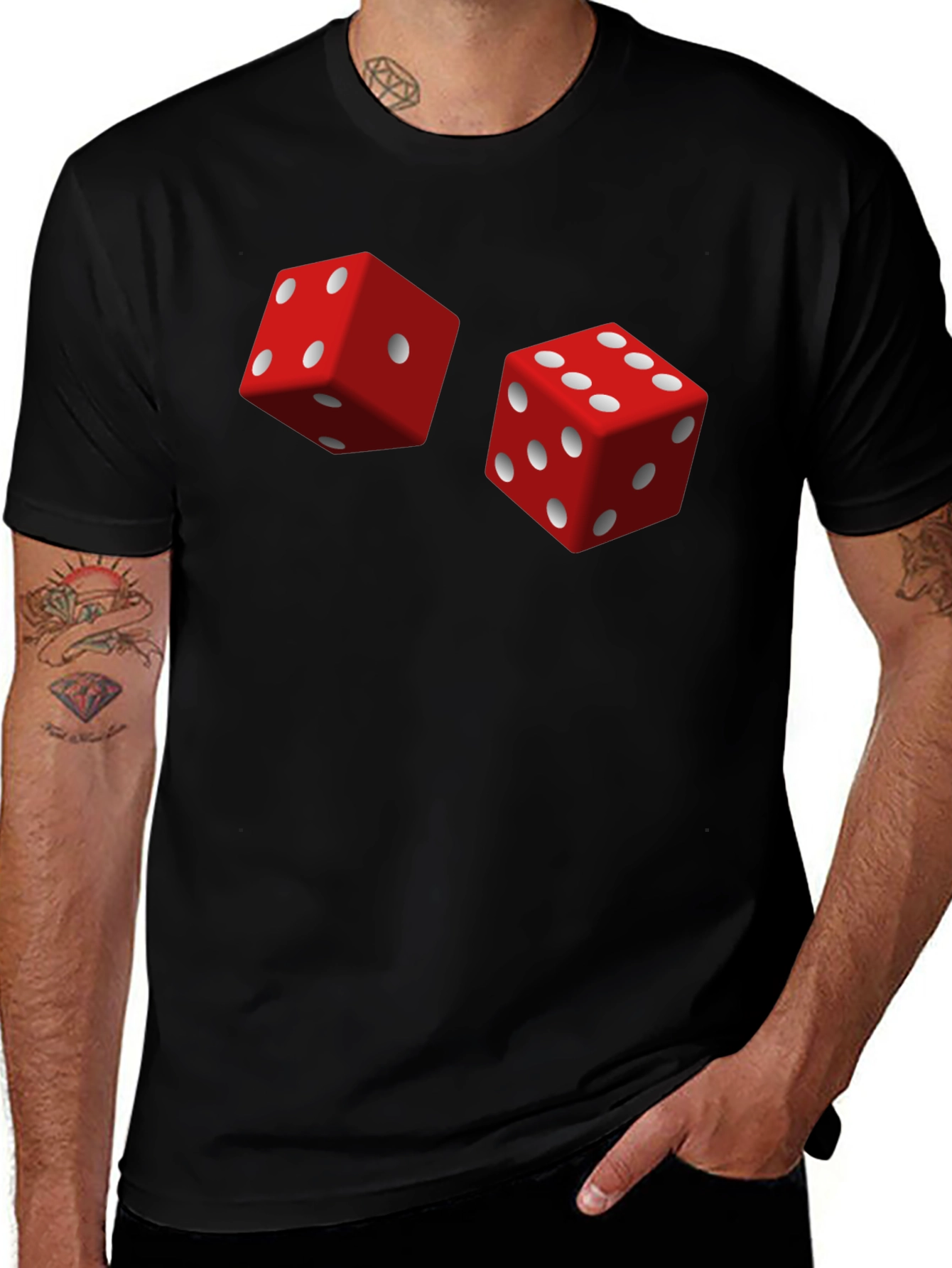 Variant 22 of Dice Graphic T-Shirt - Lucky Game Tee