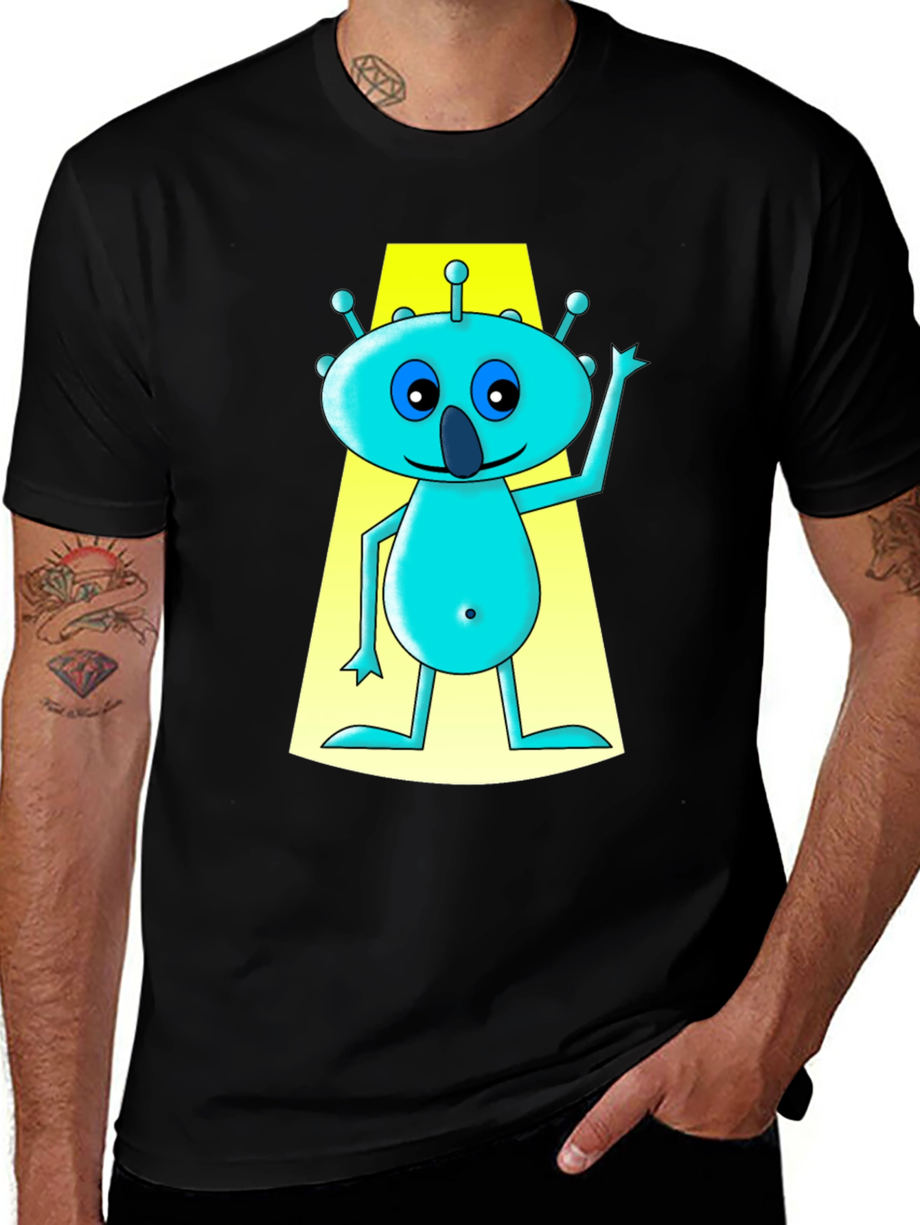 Variant 26 of Alien Graphic Tee - Funny Cartoon T-Shirt