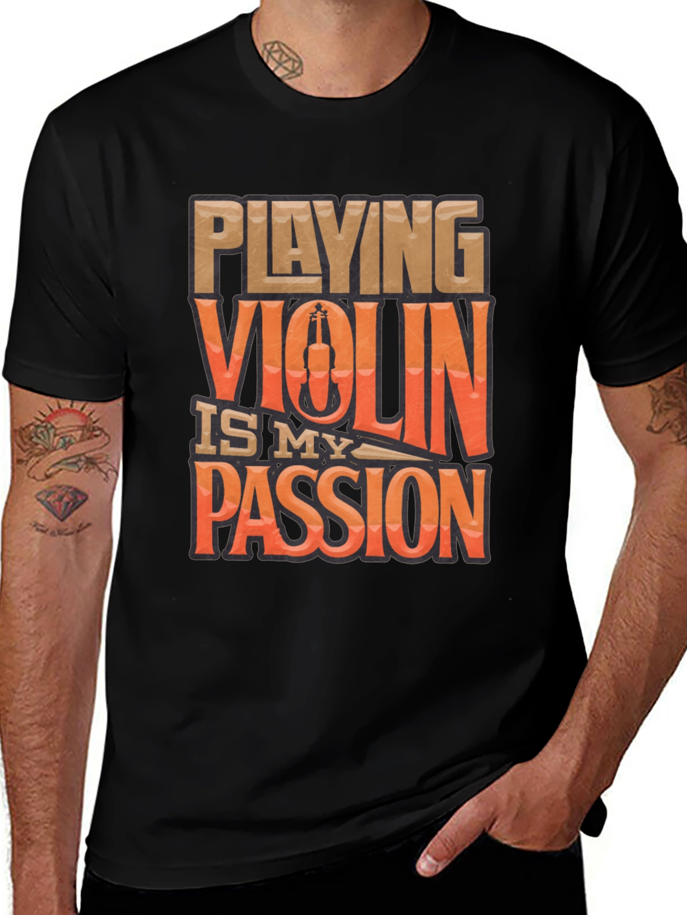 Violin Passion Graphic Tee - Musician T-Shirt