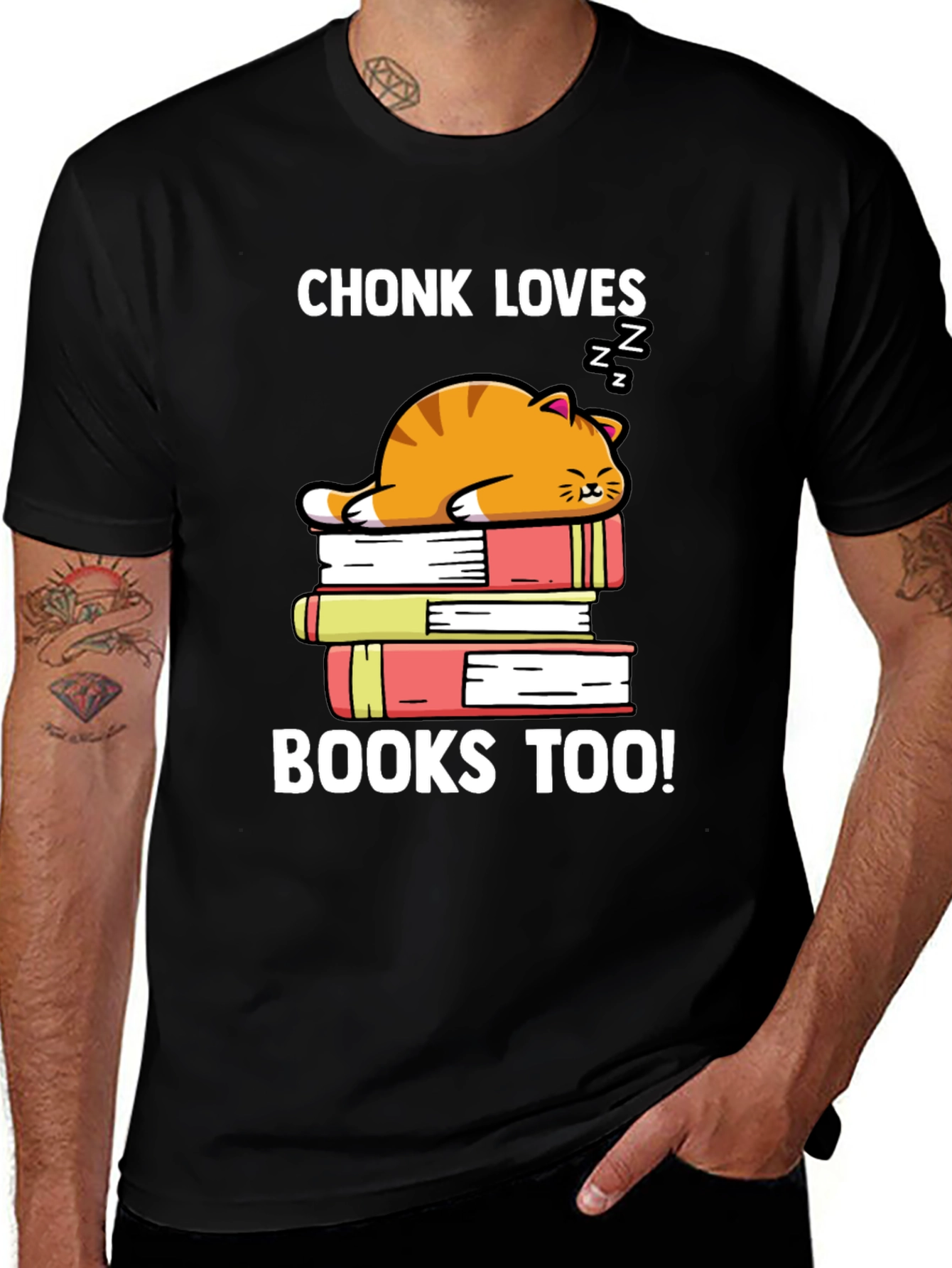 Variant 16 of Chonk Loves Books Too T-Shirt