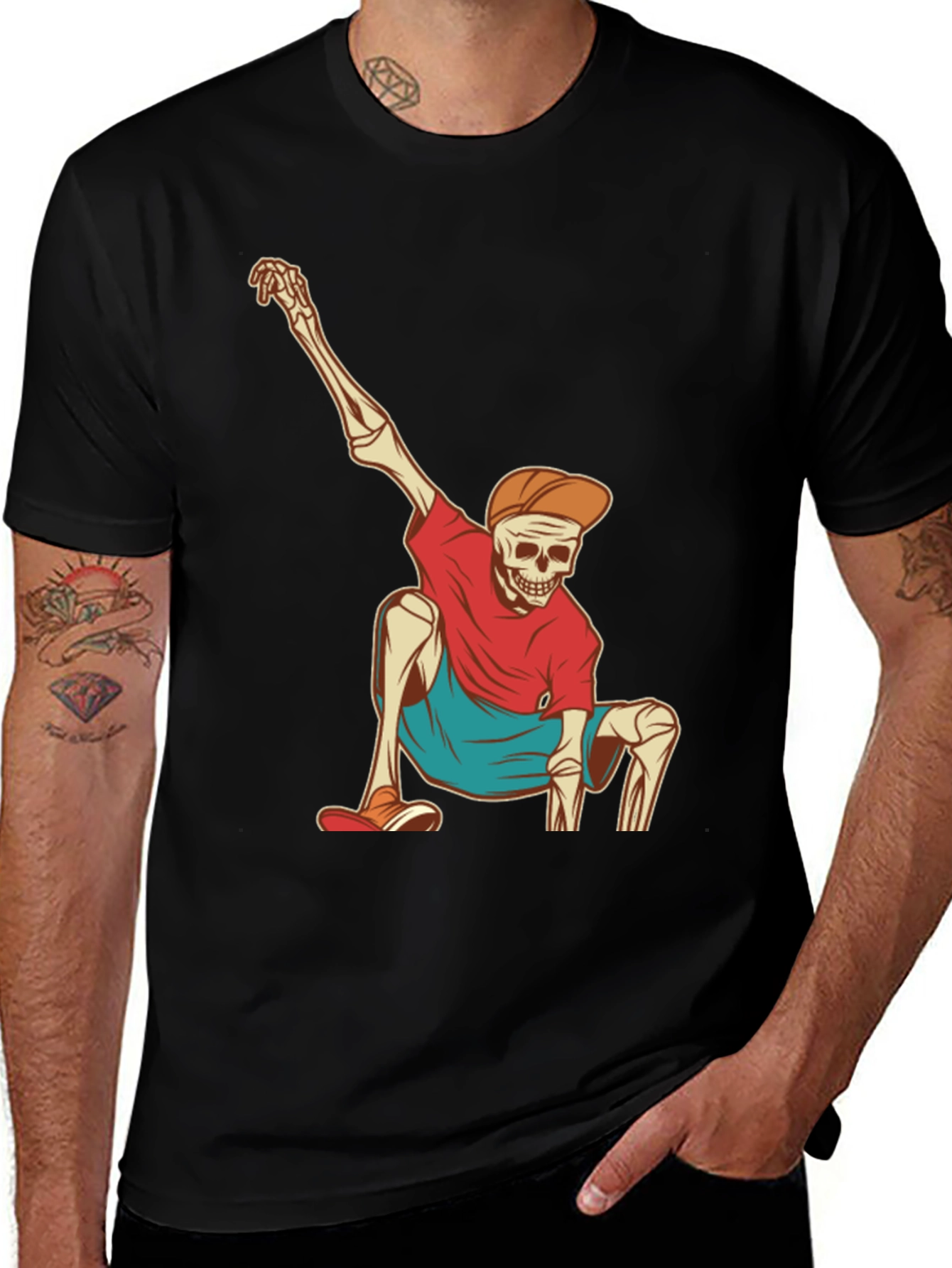 Variant 15 of Skeleton Dab T-Shirt: Cool Graphic Tee