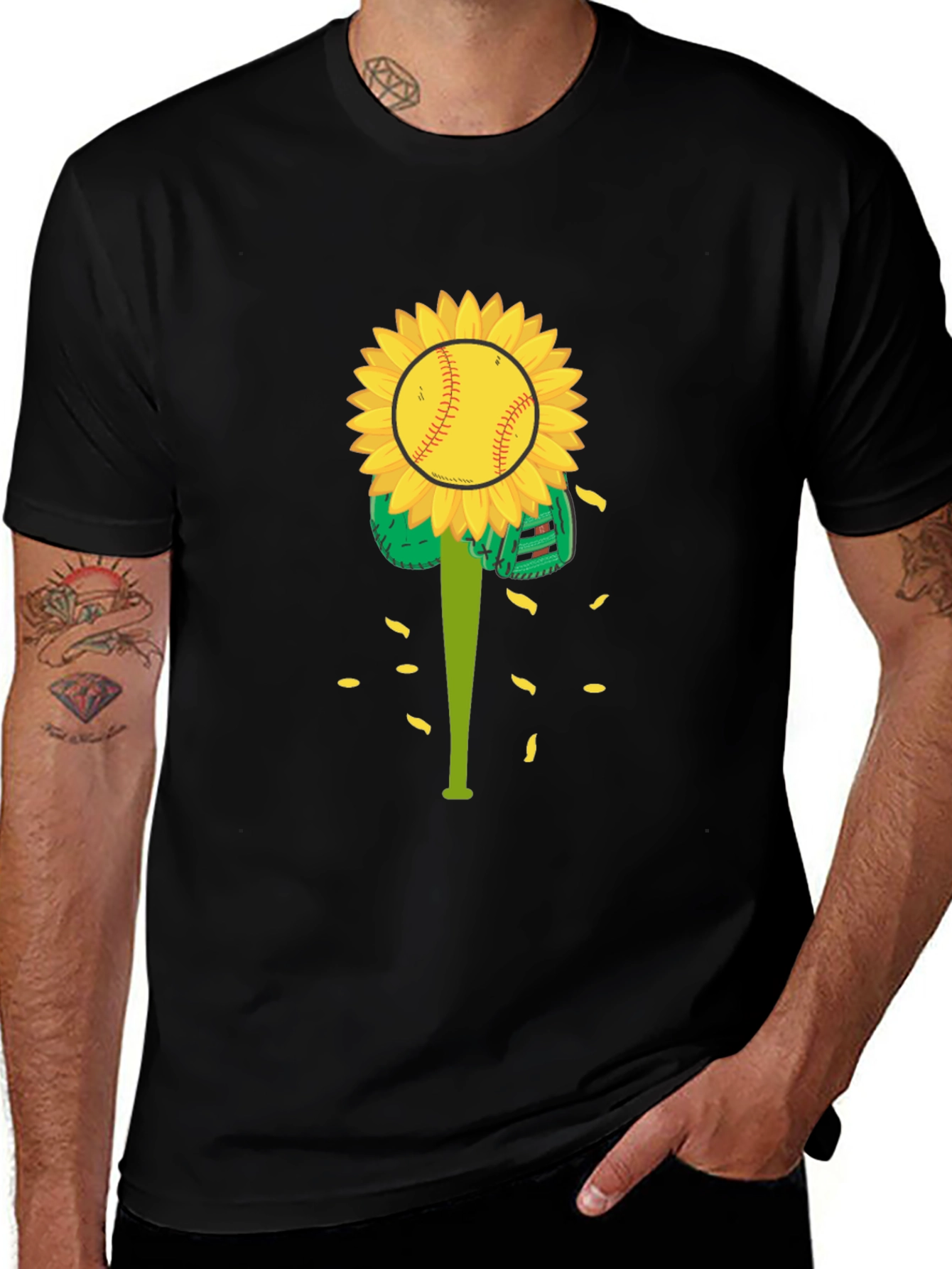Variant 29 of Sunflower Baseball Graphic Tee