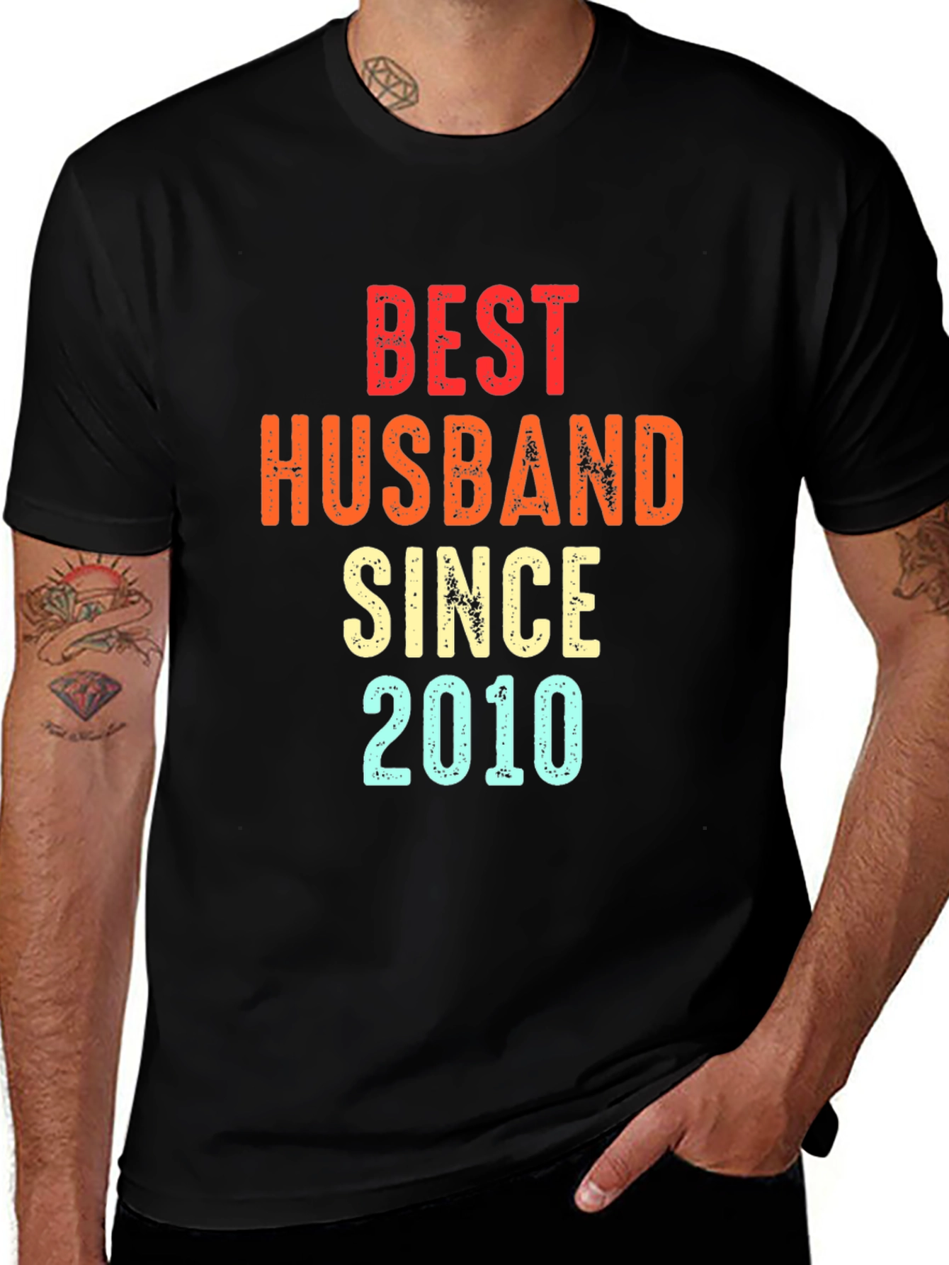 Variant 9 of Best Husband Since 2010 Black Graphic Tee