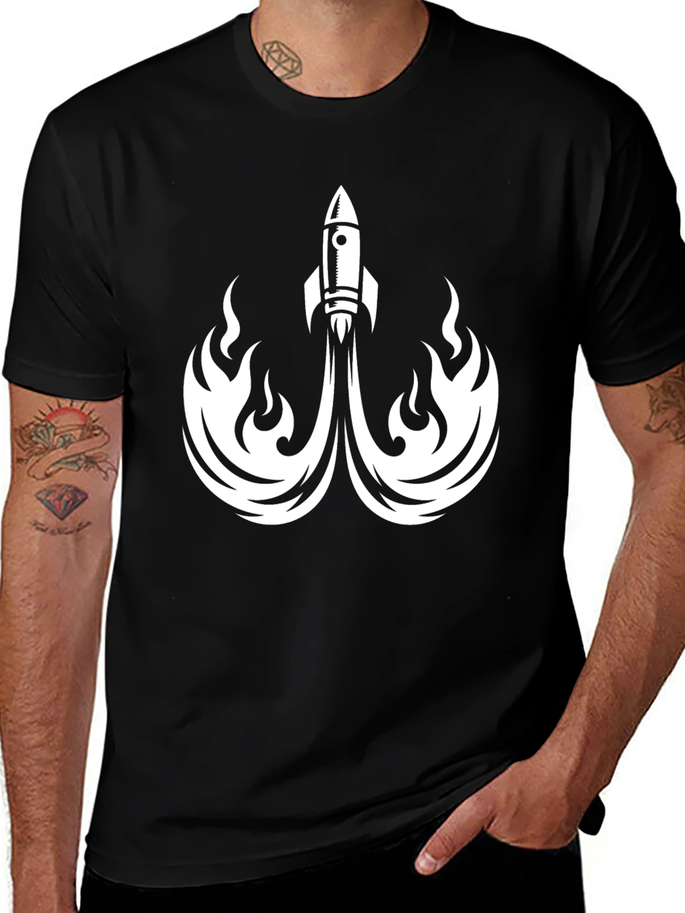 Variant 3 of Rocket Launch Graphic T-Shirt