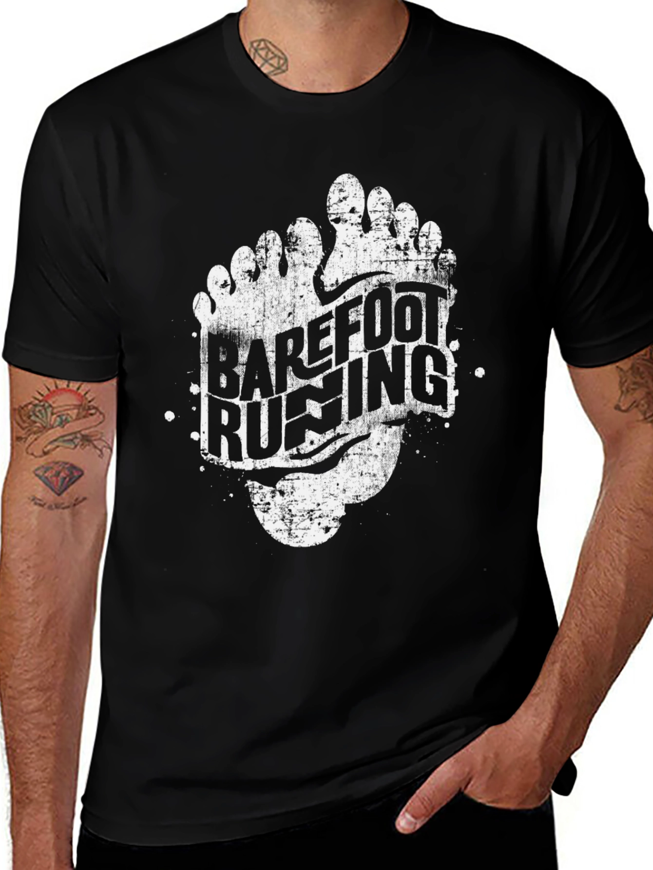 Barefoot Running Graphic Tee - Comfort & Style