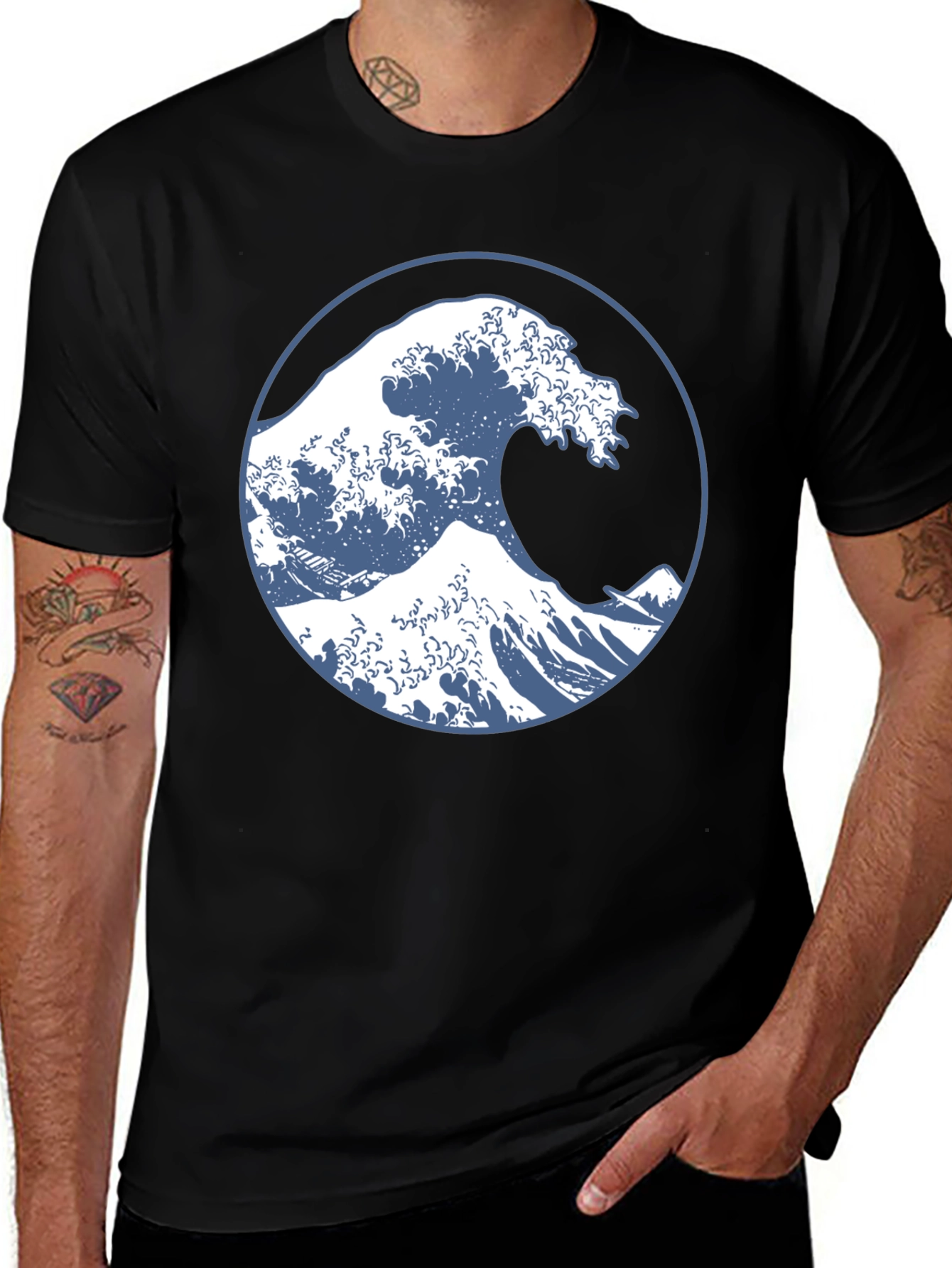 Variant 8 of Great Wave Graphic Tee - Stylish & Comfortable