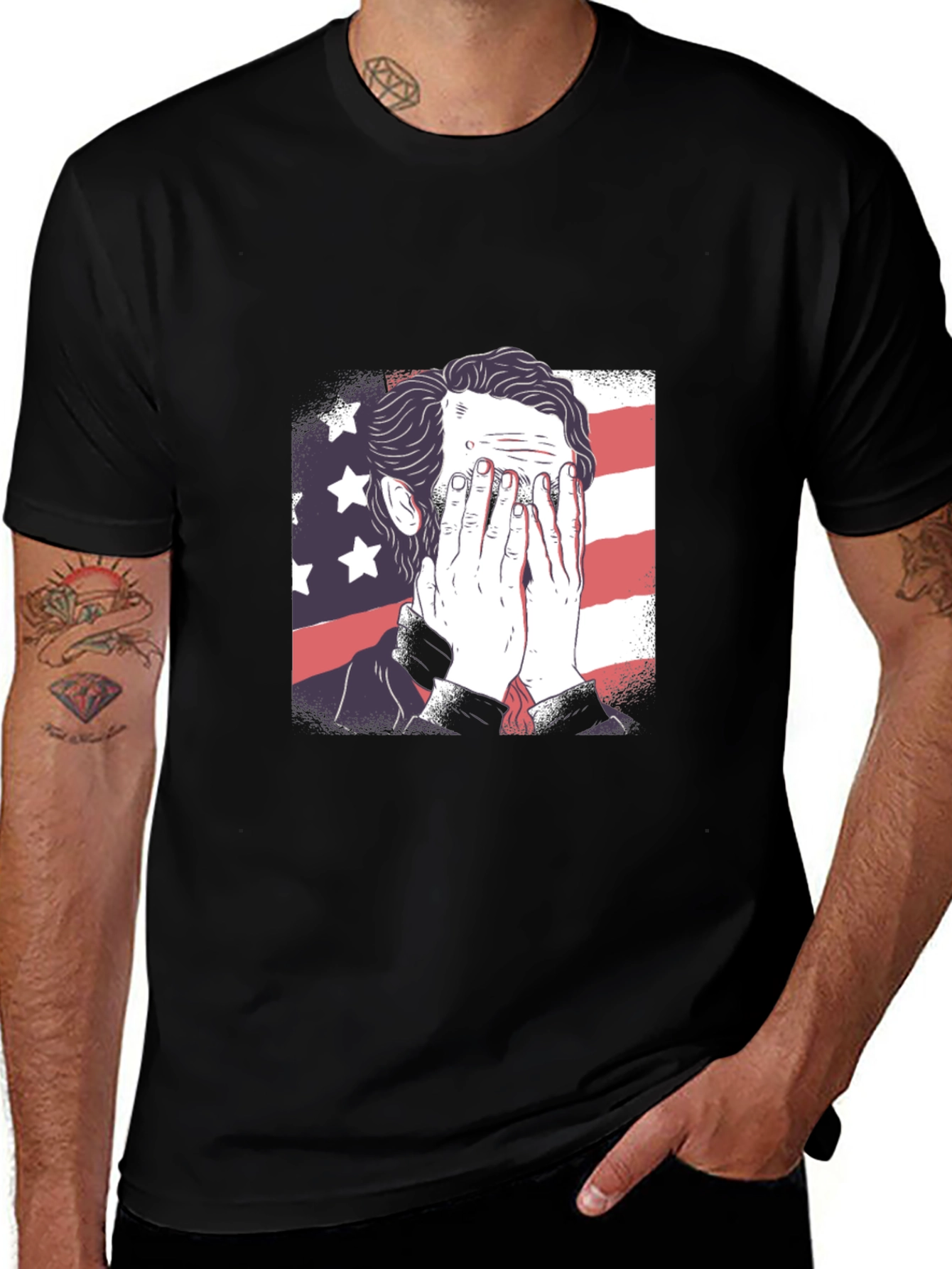 Variant 9 of Lincoln Facepalm Graphic Tee