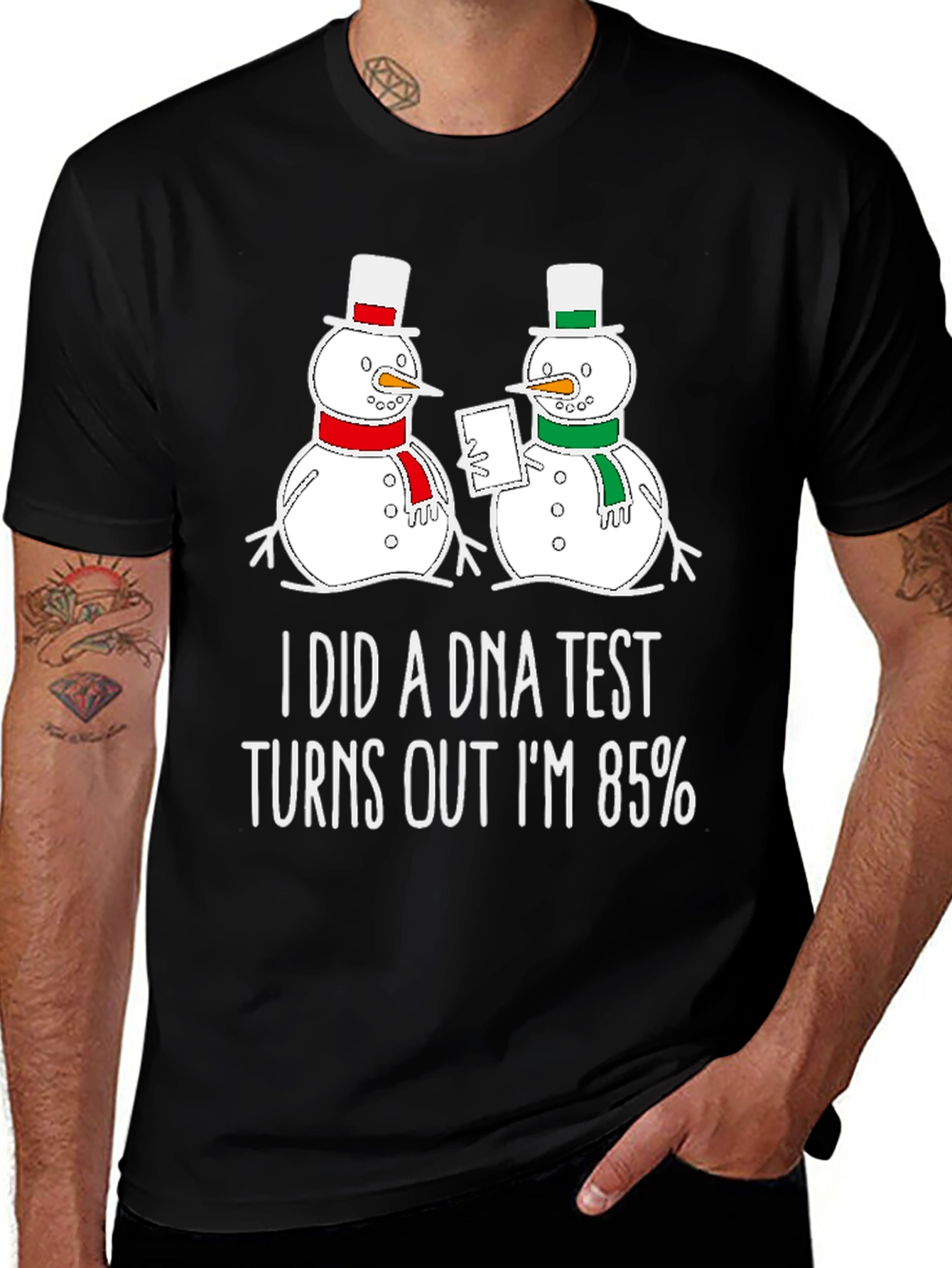 Variant 17 of DNA Test Snowman Graphic Tee