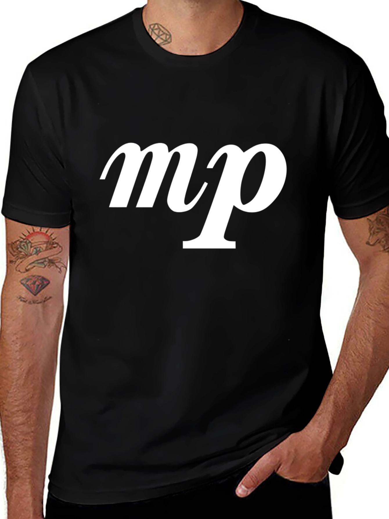 Variant 24 of Musical Notation 'mp' Black T-Shirt