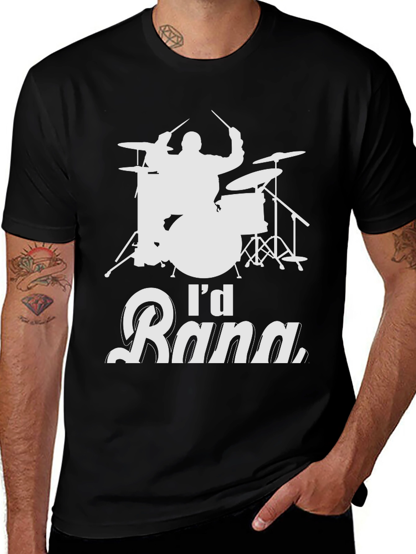 Variant 4 of Drummer T-Shirt: I'd Bang!