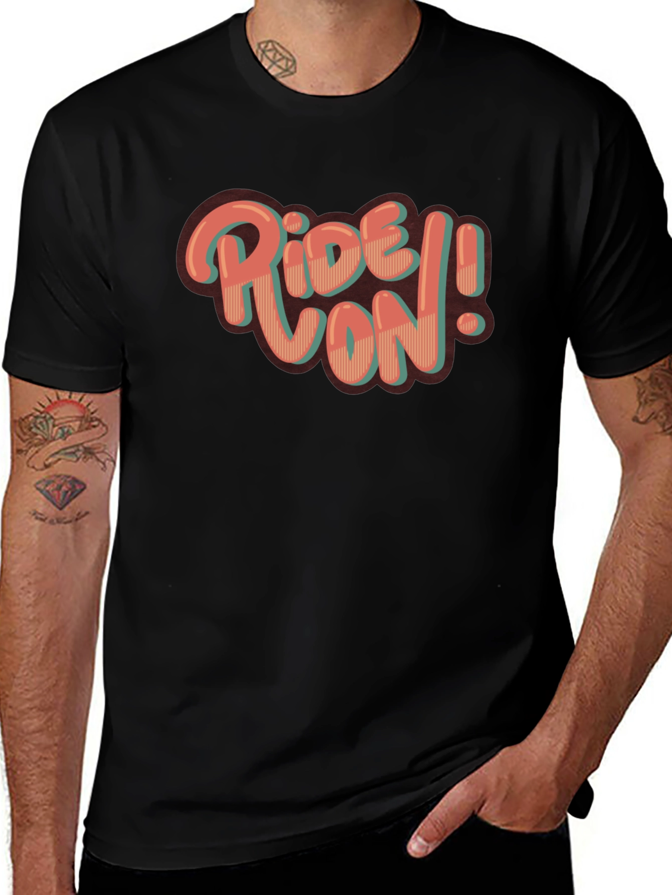 Variant 25 of Ride On! Graphic Print Crew Neck T-Shirt