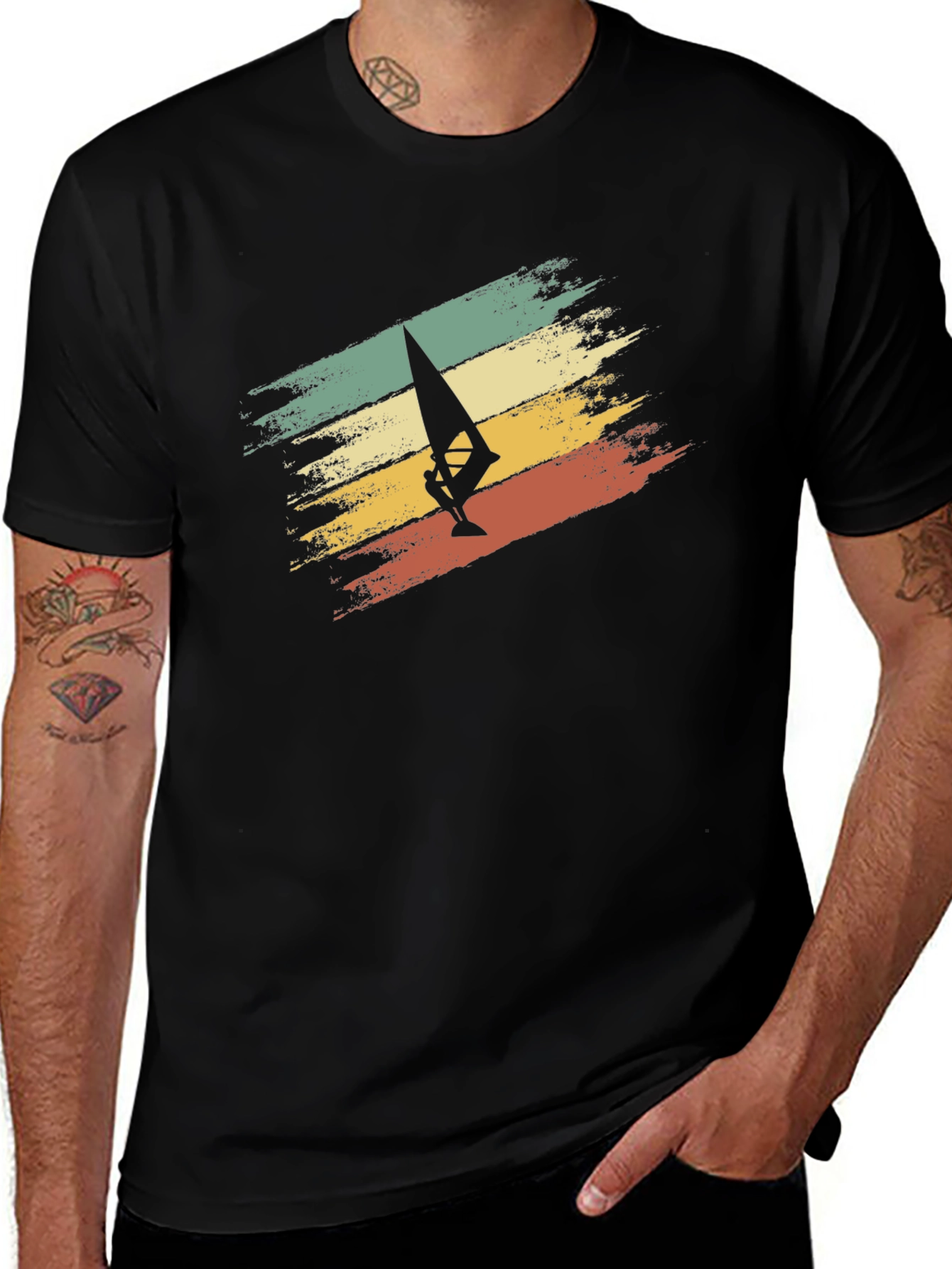 Variant 4 of Retro Windsurfer T-Shirt - Vintage Style Tee