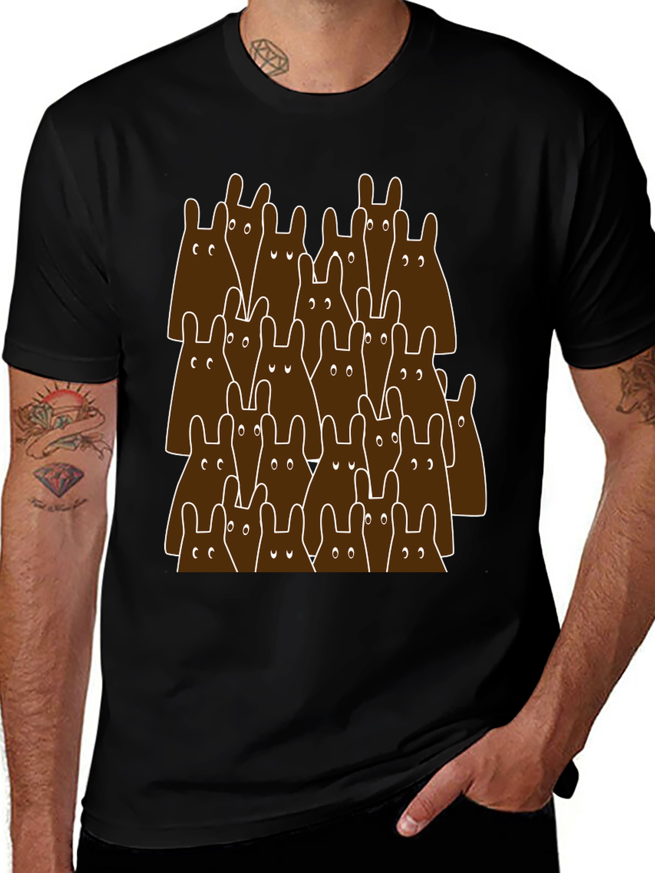 Variant 25 of Funny Bear Graphic Tee - Unique Animal Print Shirt