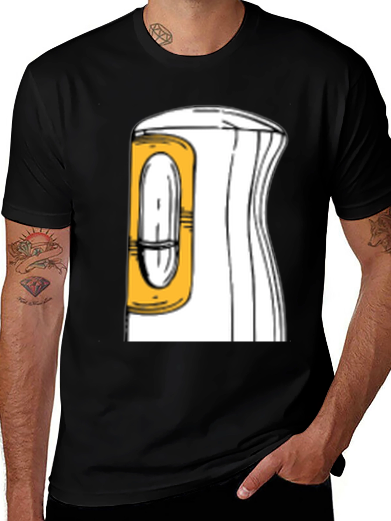 Variant 19 of Unique Kettle Graphic Tee - Stylish Black T-Shirt