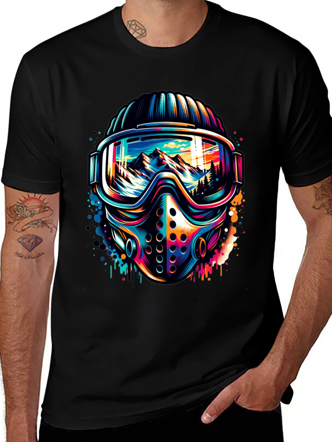 Variant 15 of Vibrant Ski Mask Graphic Tee