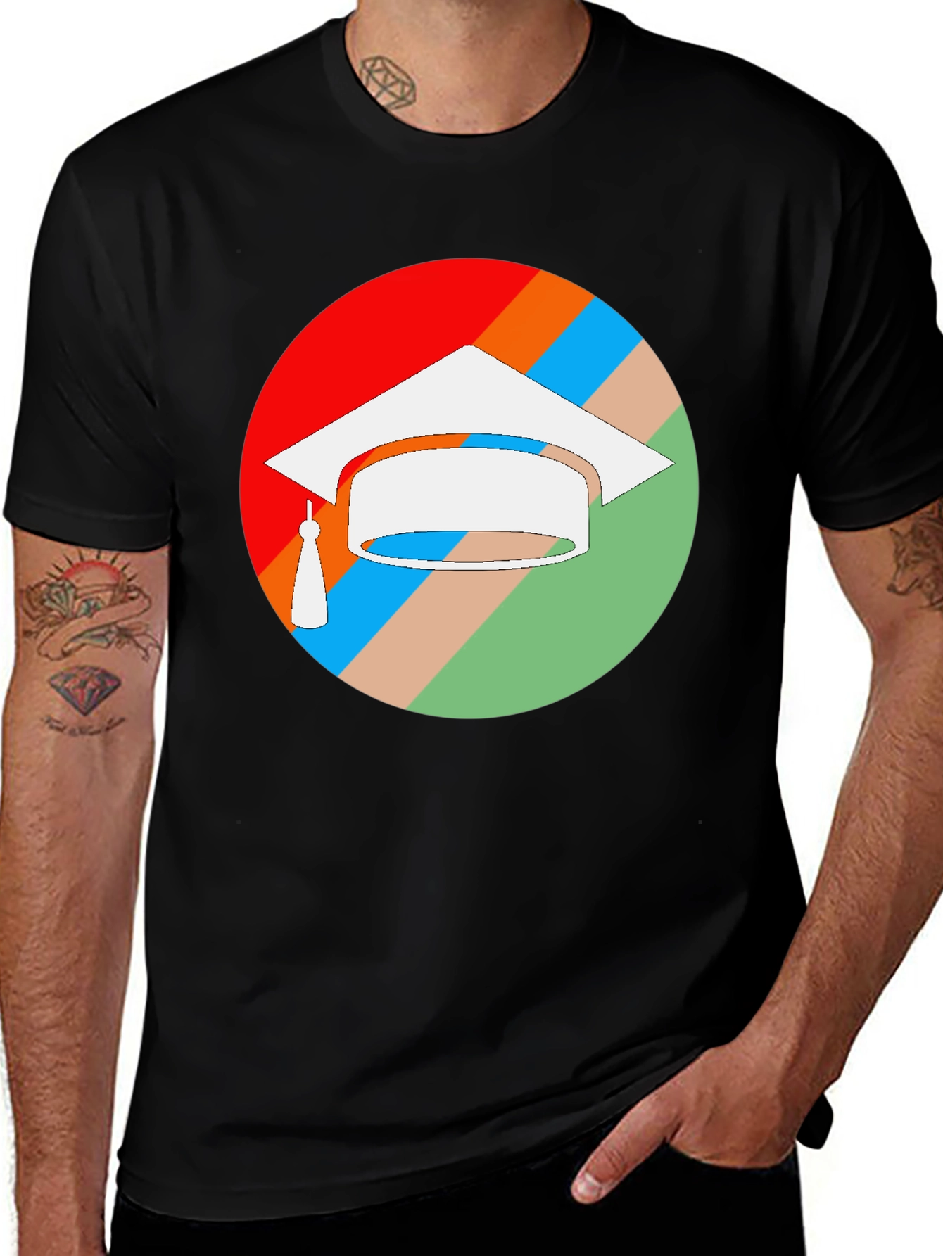 Graduation Cap T-Shirt - Colorful Celebration