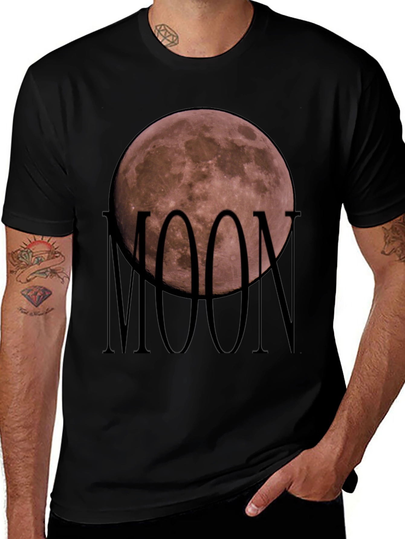 Variant 20 of Moon Graphic T-Shirt - Soft Cotton Blend