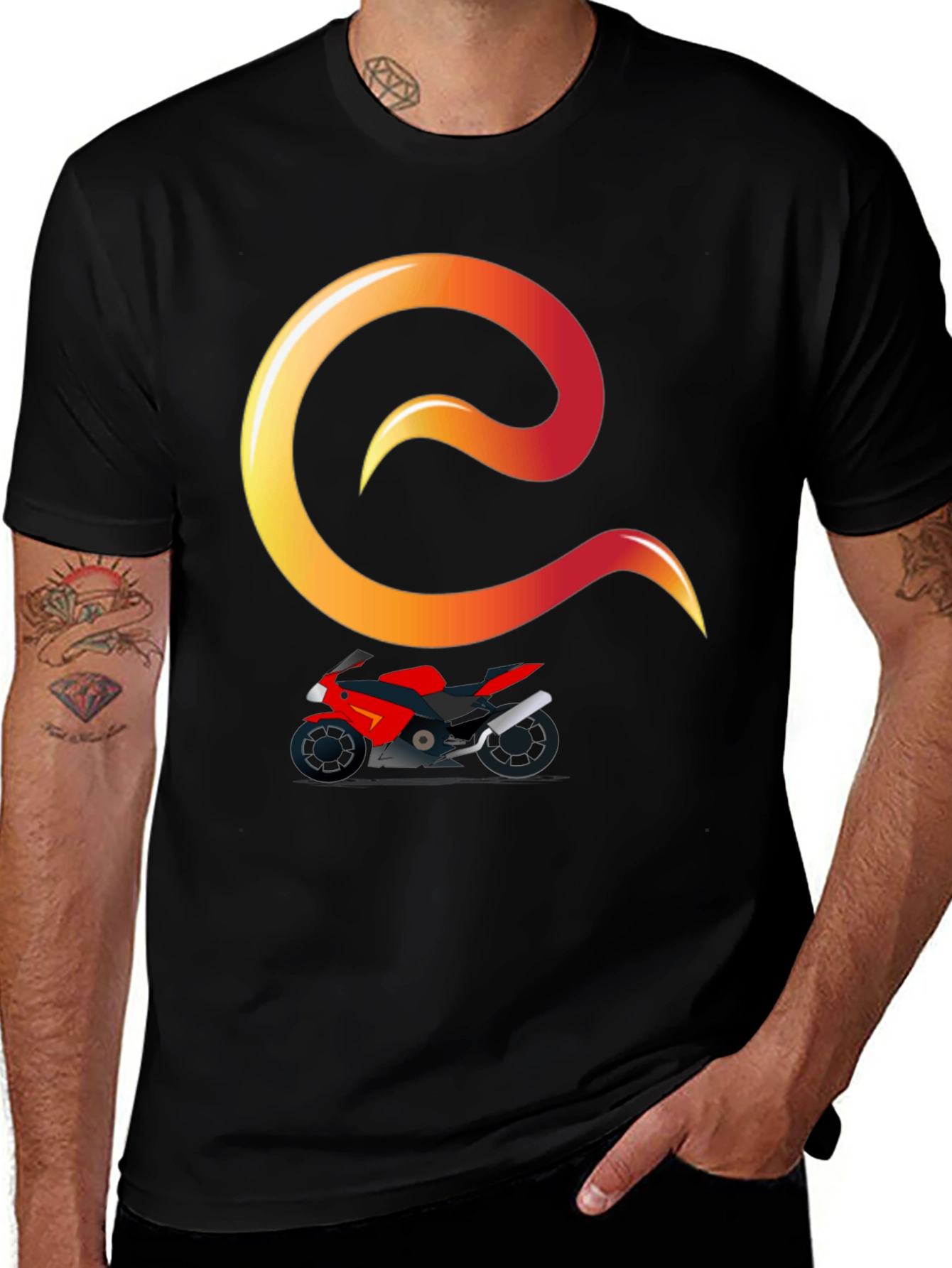 Variant 13 of Motorcycle Graphic Tee - Ride in Style