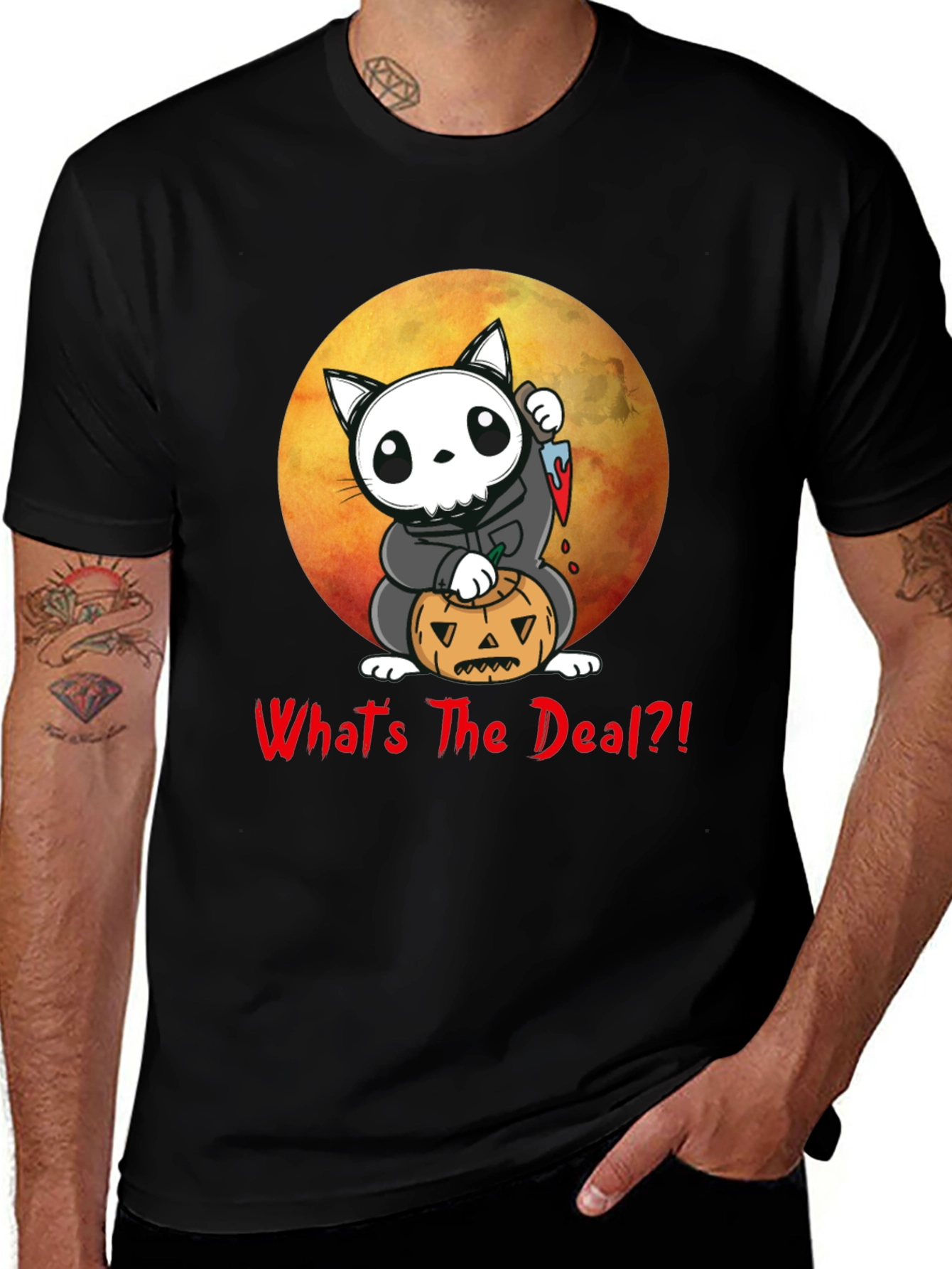 Variant 27 of Halloween Cat Grim Reaper T-Shirt - What's The Deal?!