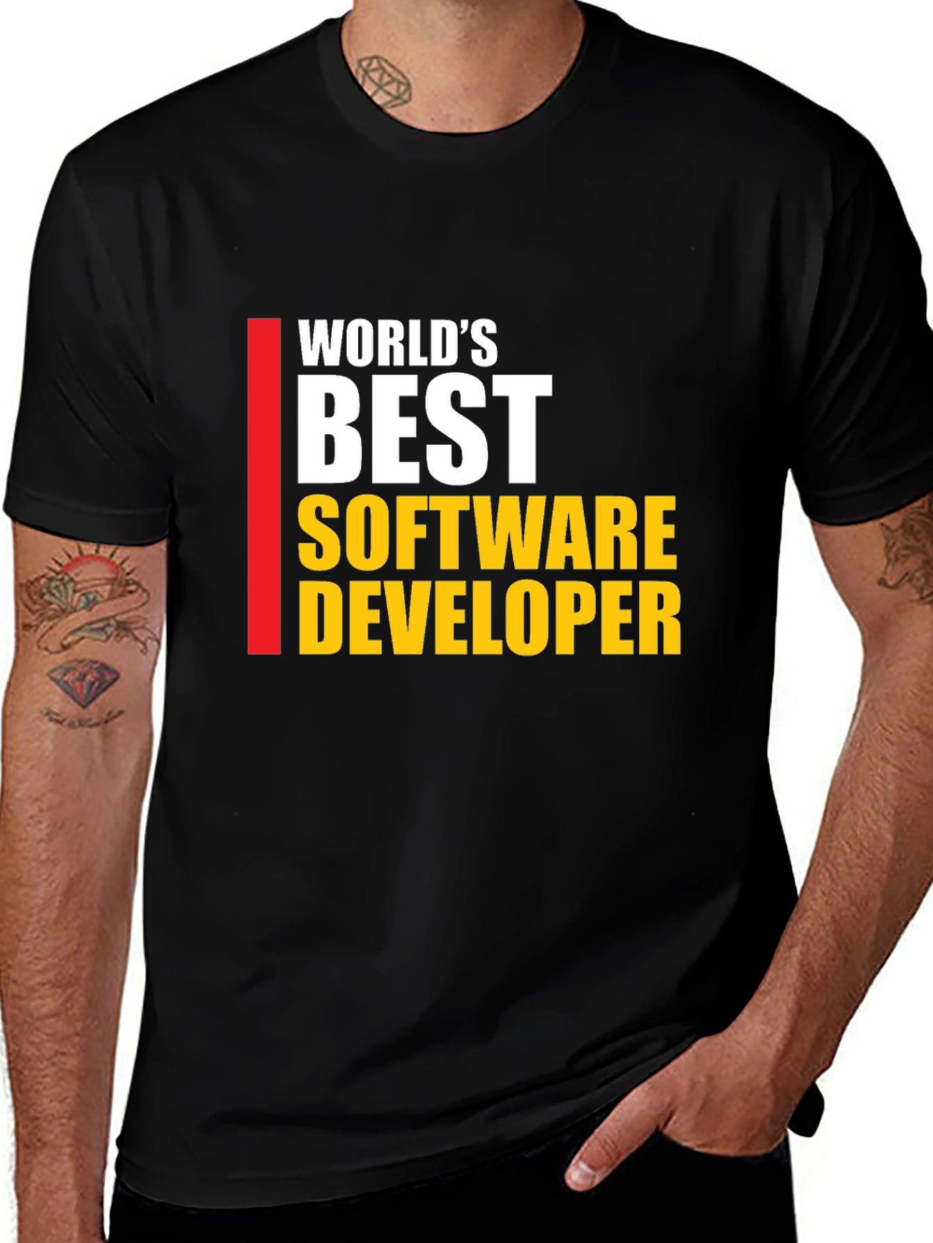 World's Best Software Developer T-Shirt - Black
