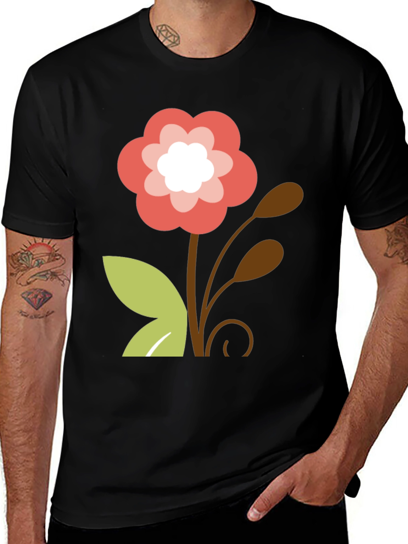 Variant 15 of Retro Flower Graphic Tee - Stylish & Unique