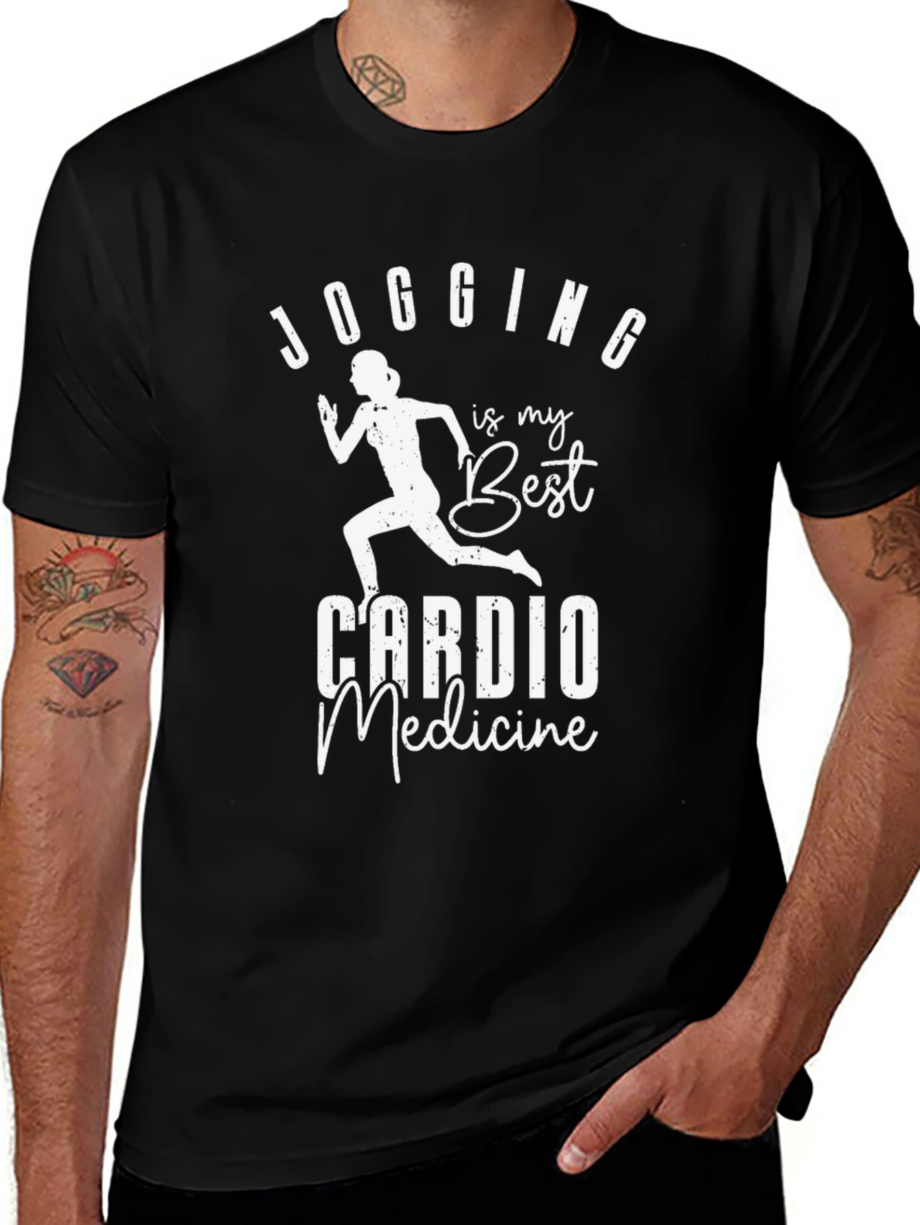 Variant 17 of Jogging is my Best Cardio Medicine T-Shirt
