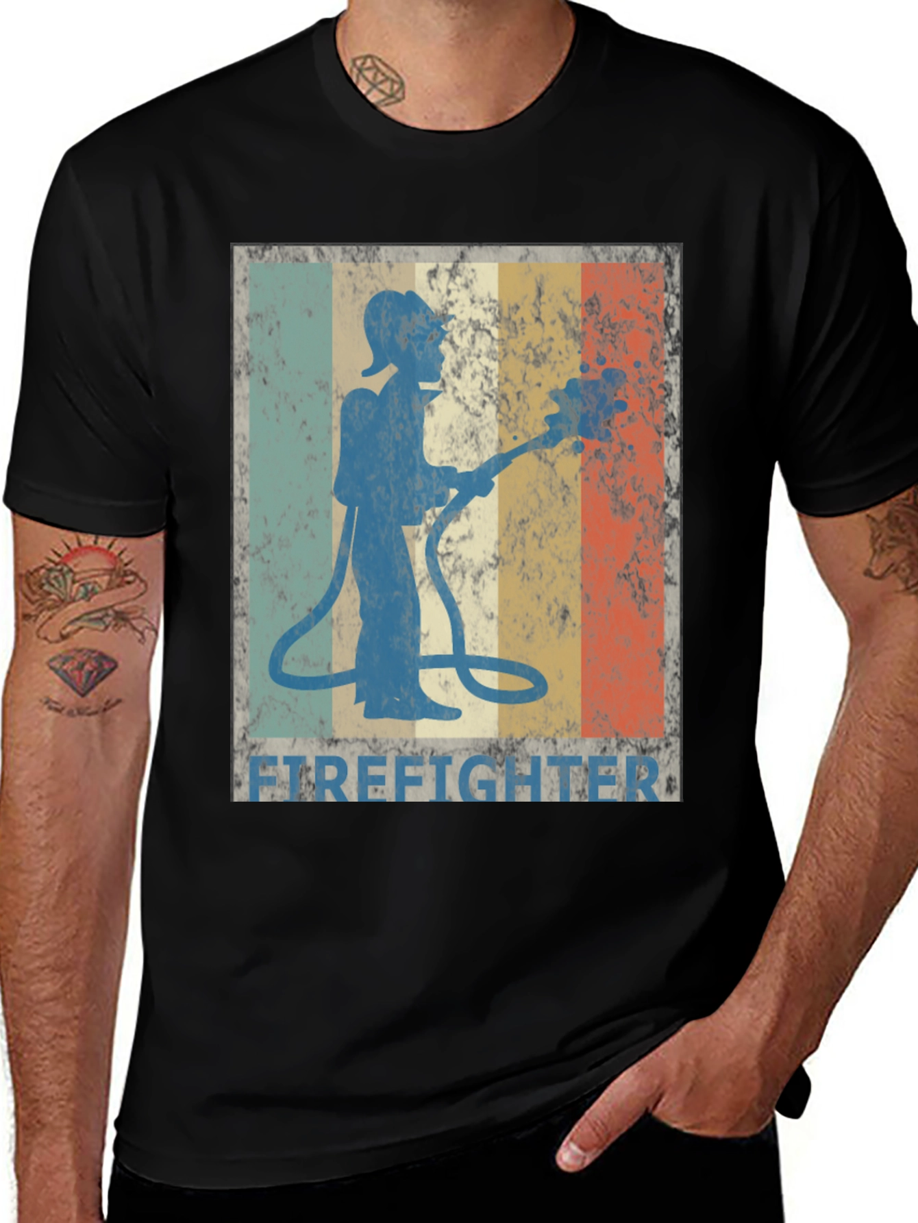 Variant 7 of Vintage Firefighter T-Shirt