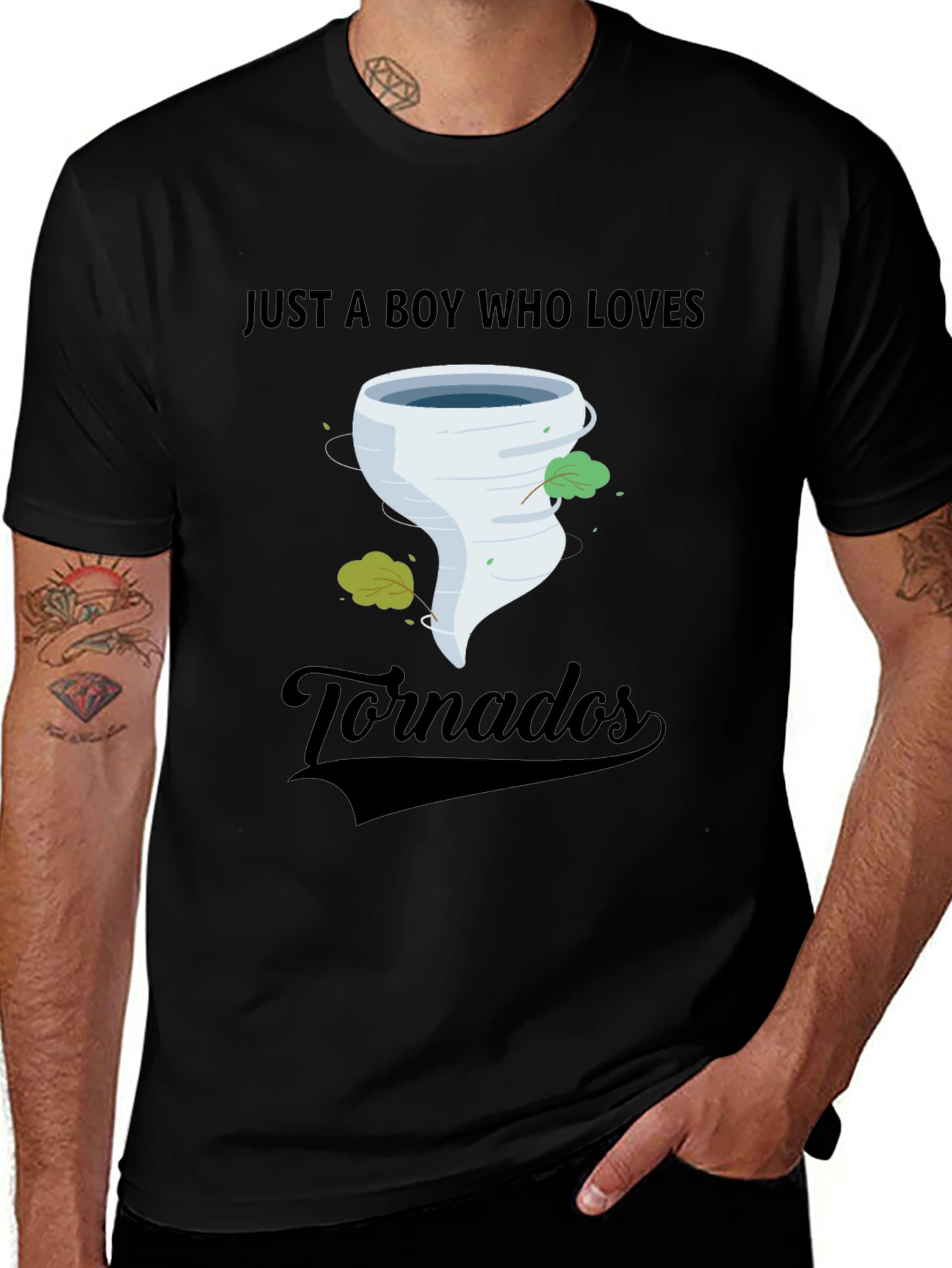 Variant 14 of Boy Who Loves Tornadoes Graphic Tee