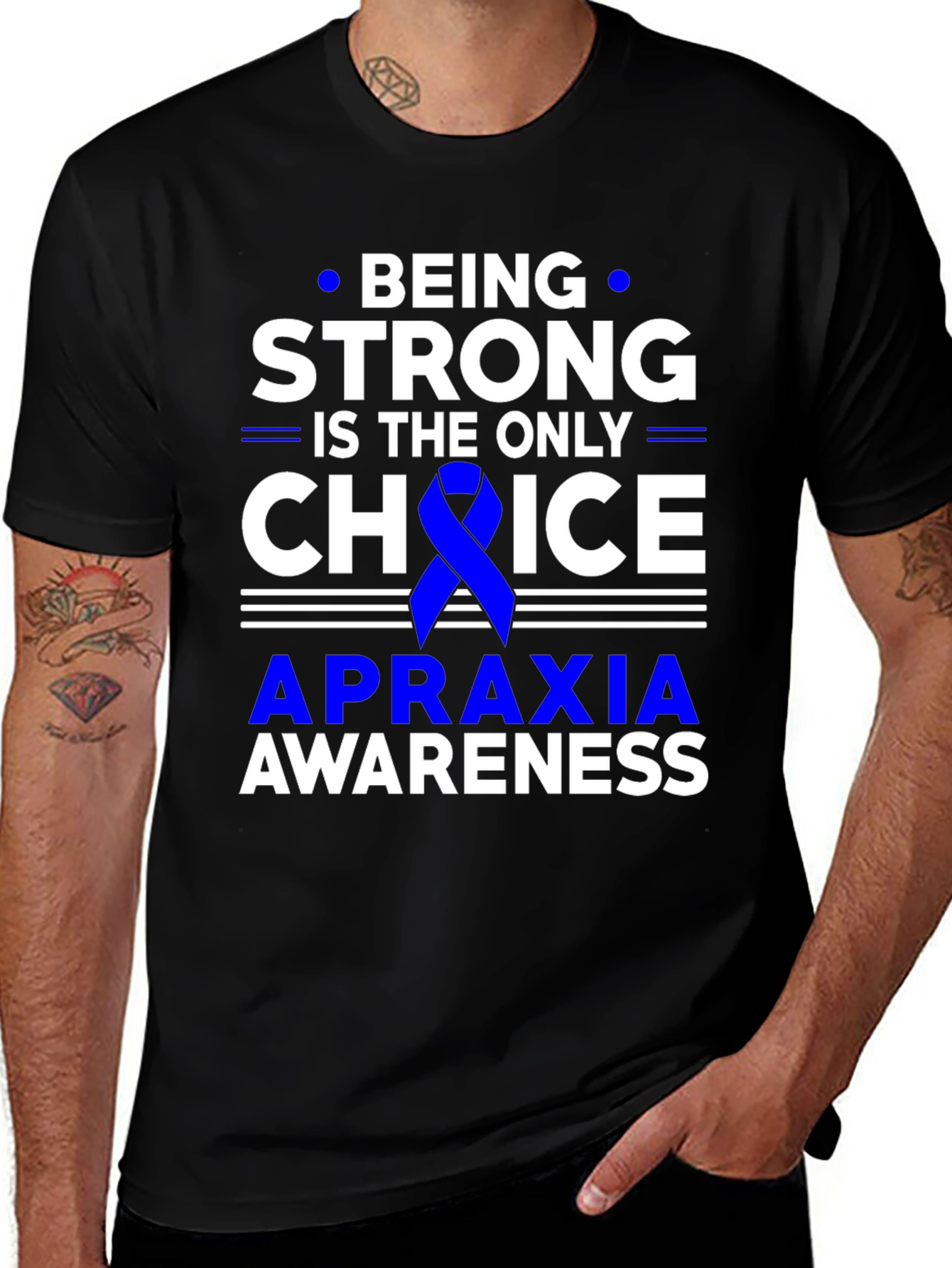 Apraxia Awareness T-Shirt - Being Strong is the Only Choice