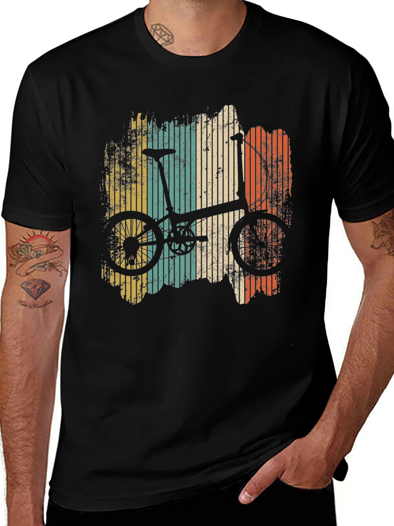 Variant 5 of Vintage Bicycle Graphic Tee - Black T-Shirt
