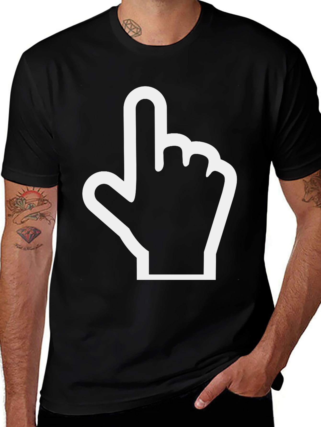 Pointing Finger Black Tee