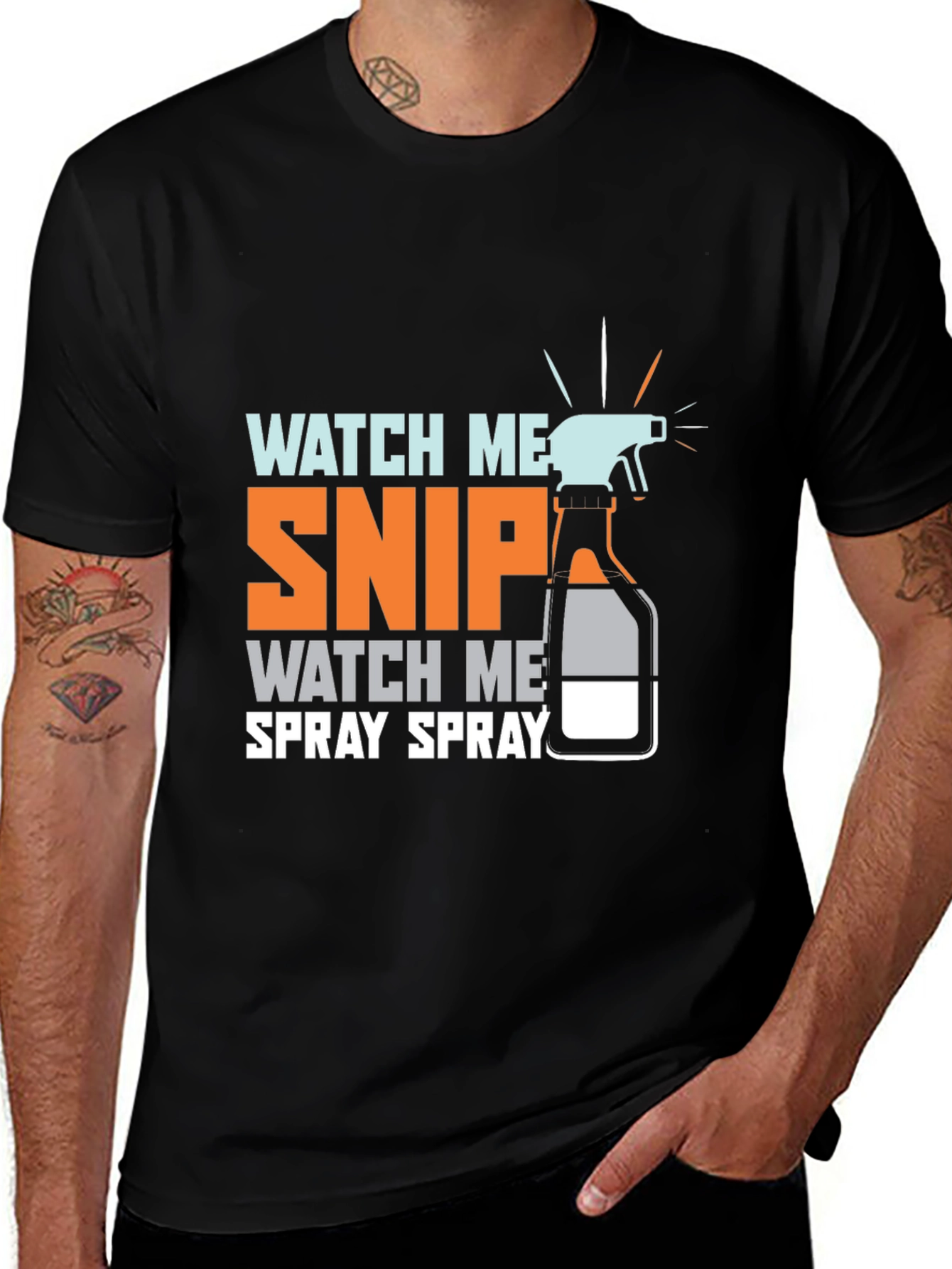 Variant 29 of Watch Me Snip Spray Graphic T-Shirt