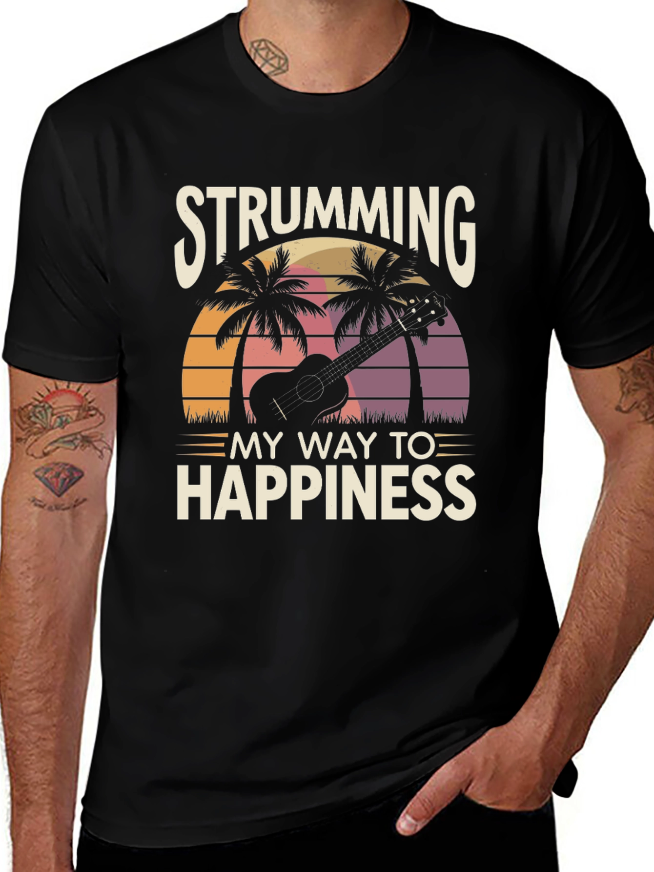 Variant 18 of Strumming to Happiness Graphic T-Shirt