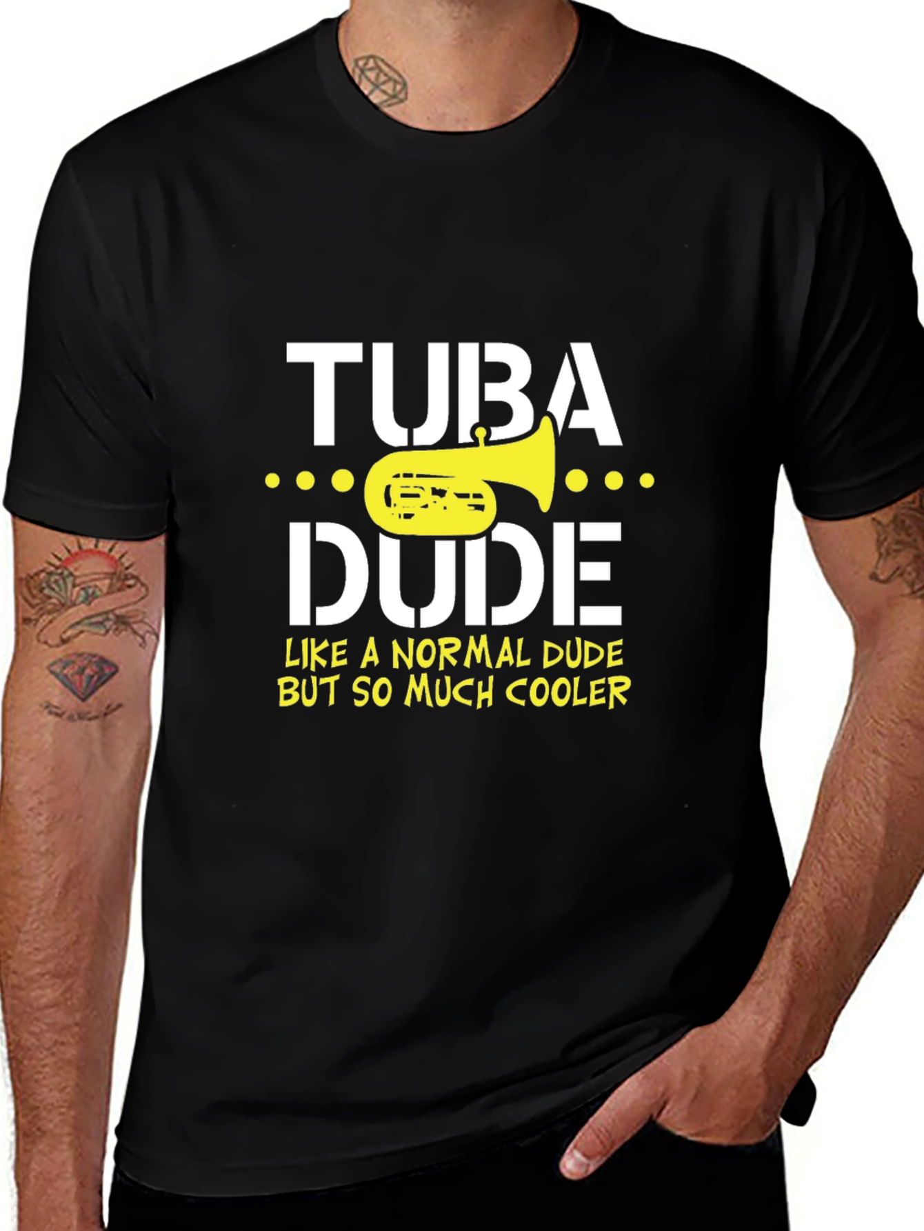 Tuba Dude Graphic Tee - Musician's Humor T-Shirt