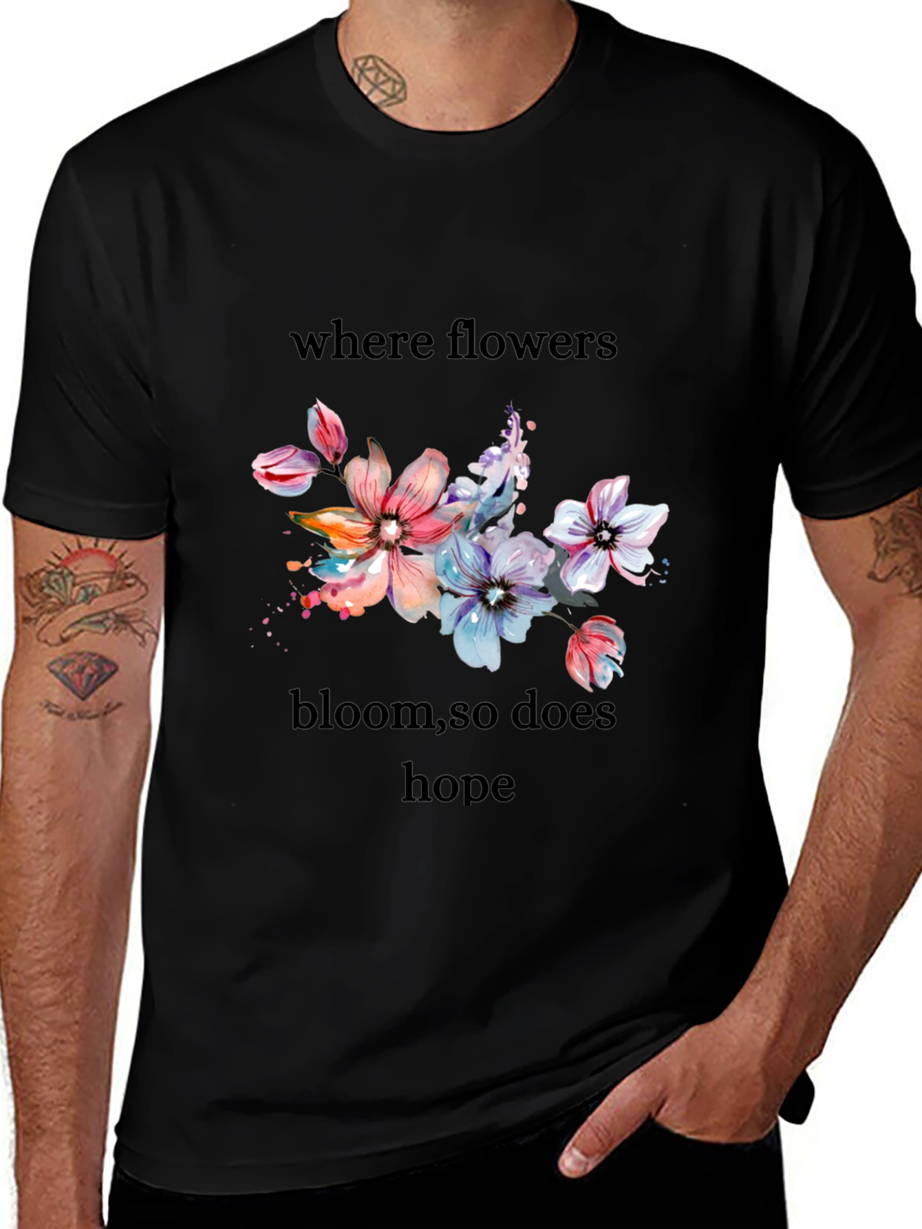 Variant 10 of Floral Hope T-Shirt - Where Flowers Bloom