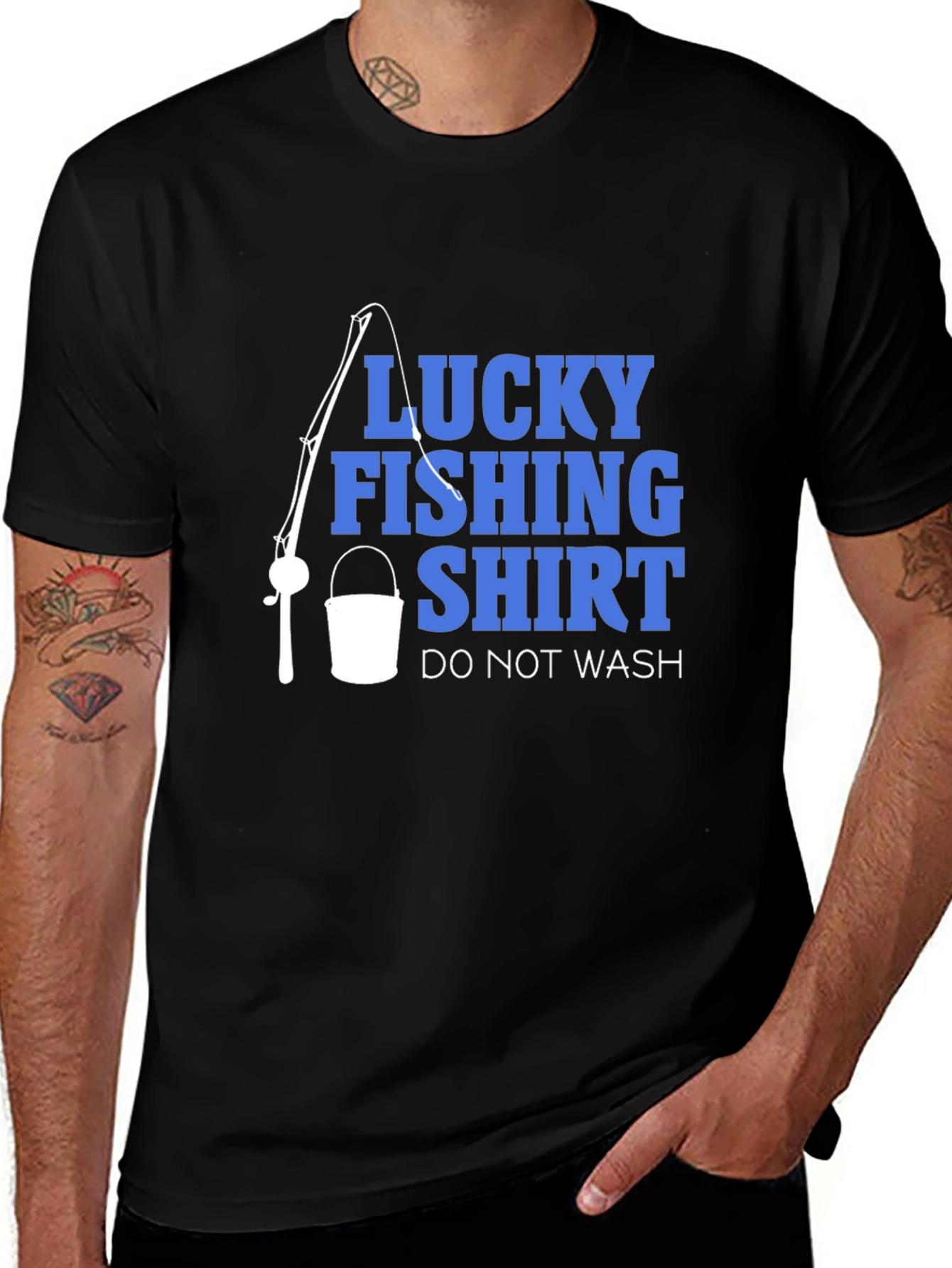 Variant 11 of Lucky Fishing Shirt - Novelty Graphic Tee