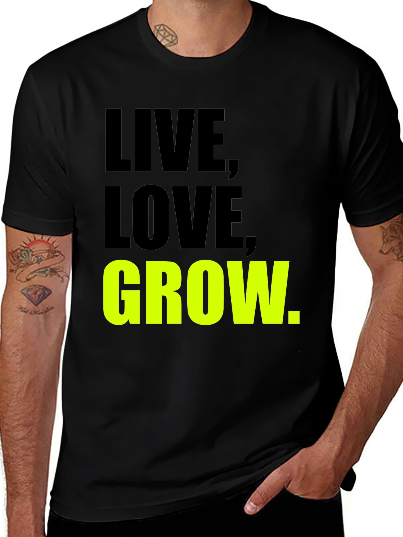 Variant 28 of Live, Love, Grow Graphic Tee - Motivational Shirt