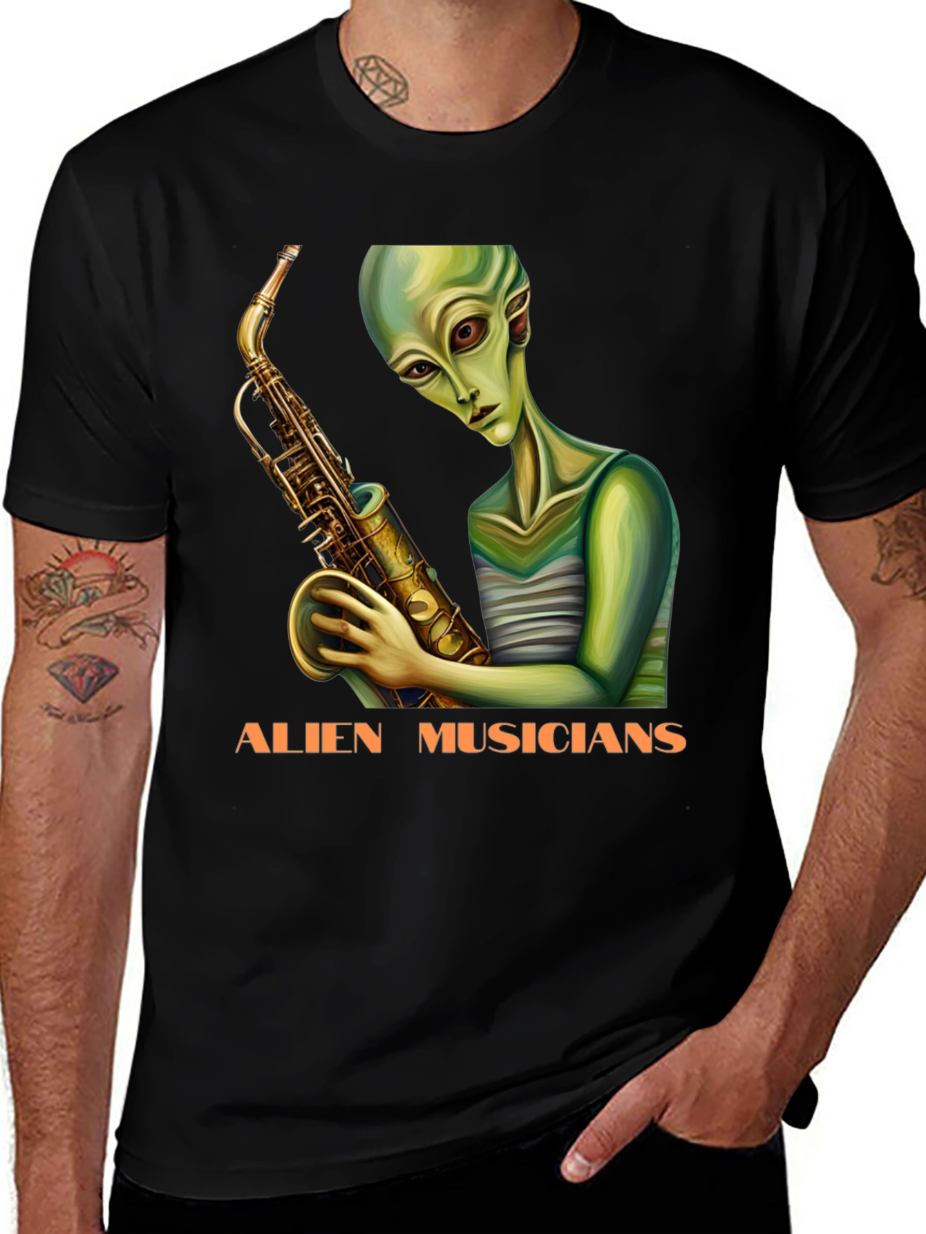 Variant 8 of Alien Musicians Graphic T-Shirt