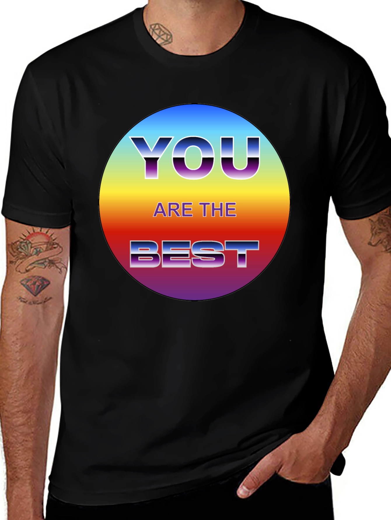 Black You Are The Best Graphic T-Shirt - Black main image