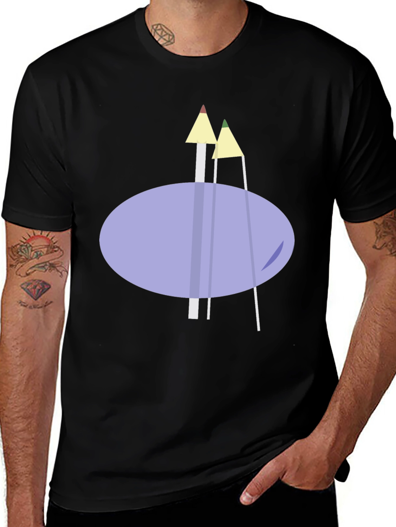 Variant 18 of Abstract Pencil Graphic T-Shirt