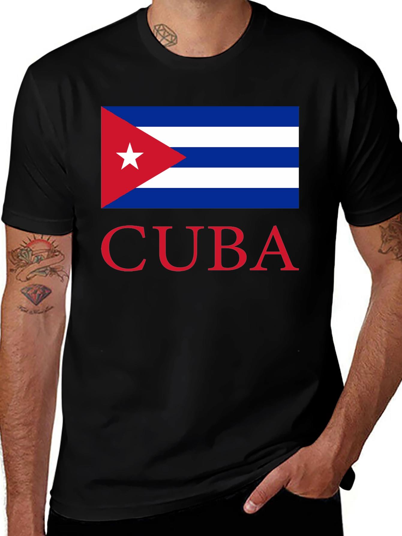 Cuba Flag T-Shirt - Black Cuban Pride Tee